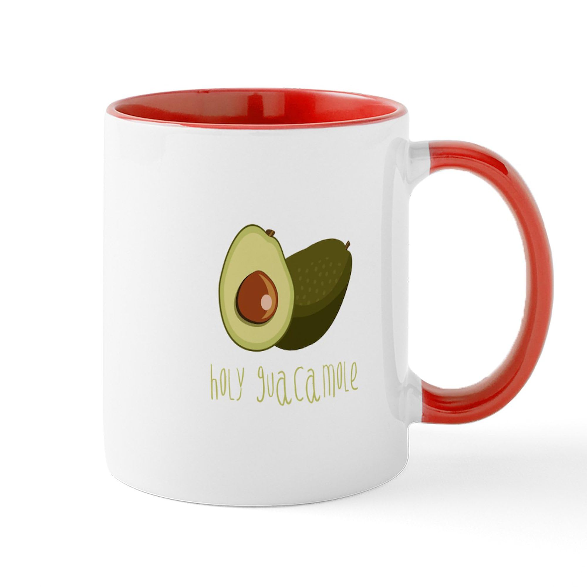 Holy Guacamole Ceramic Coffee Mug 11 oz (325 ml) - Funny Novelty Gift for Avocado Lovers - Perfect for Home, Office & Coffee Breaks