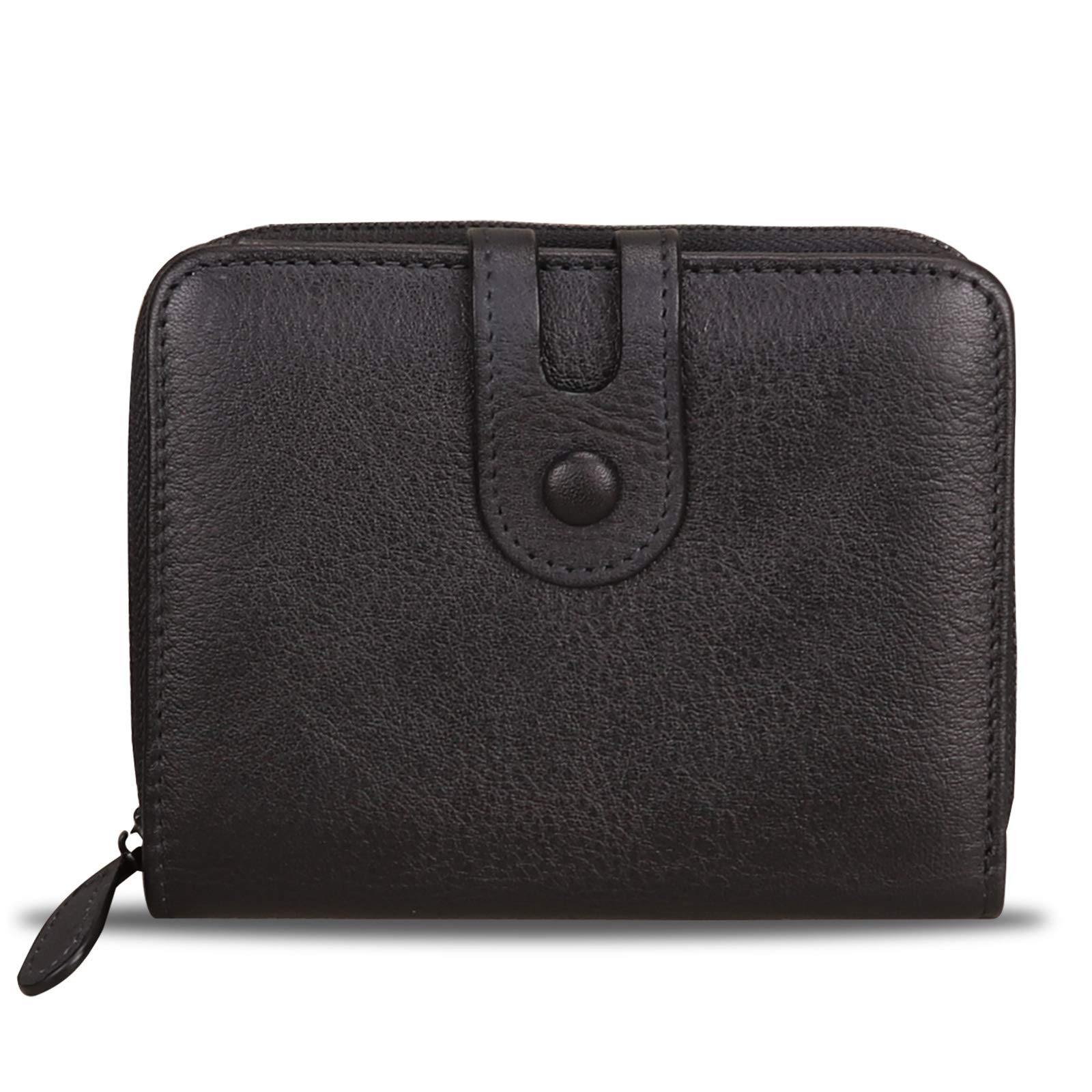 Genuine Leather RFID Wallet for Women - Handmade Clutch with Card Holder & Coin Pouch for Daily Use