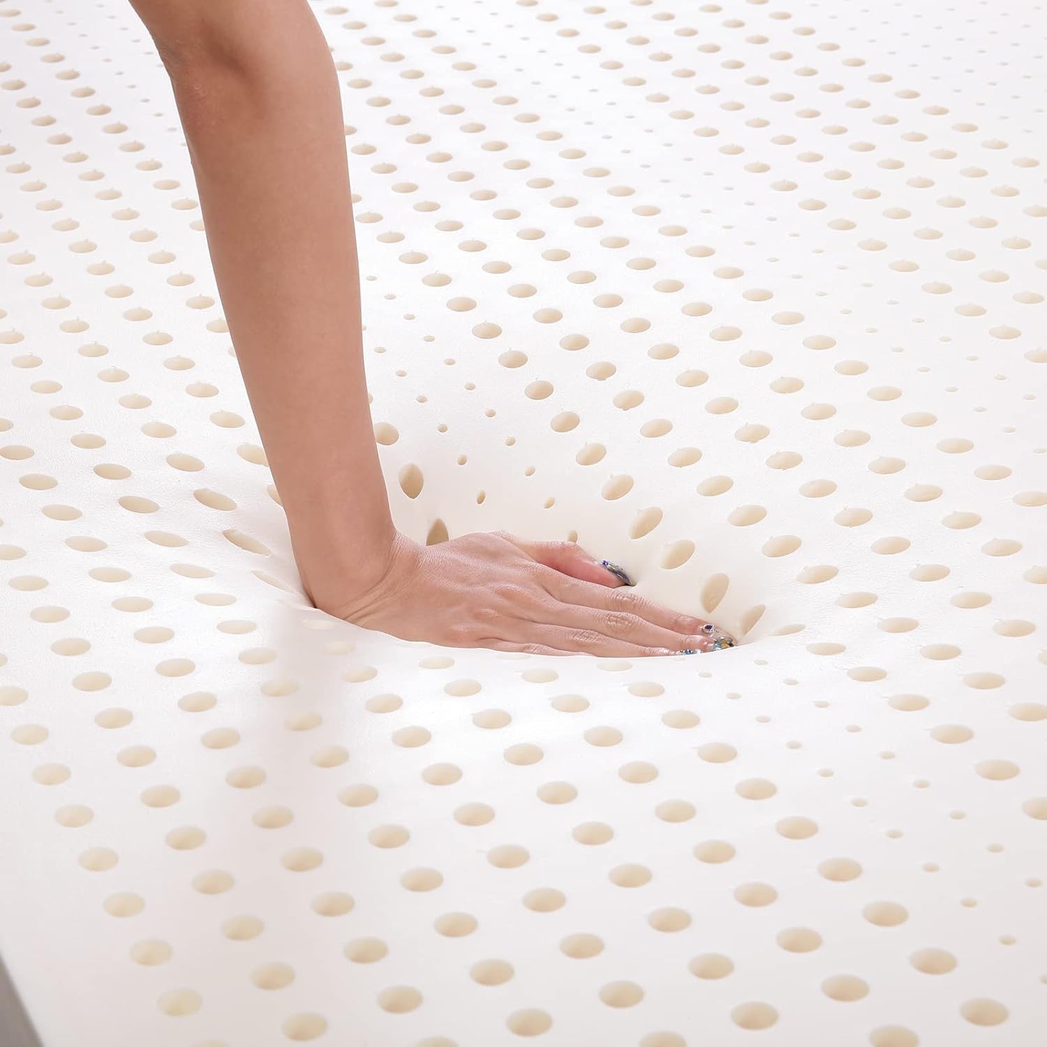 Organic Latex Mattress Topper with Cotton Cover - 3
