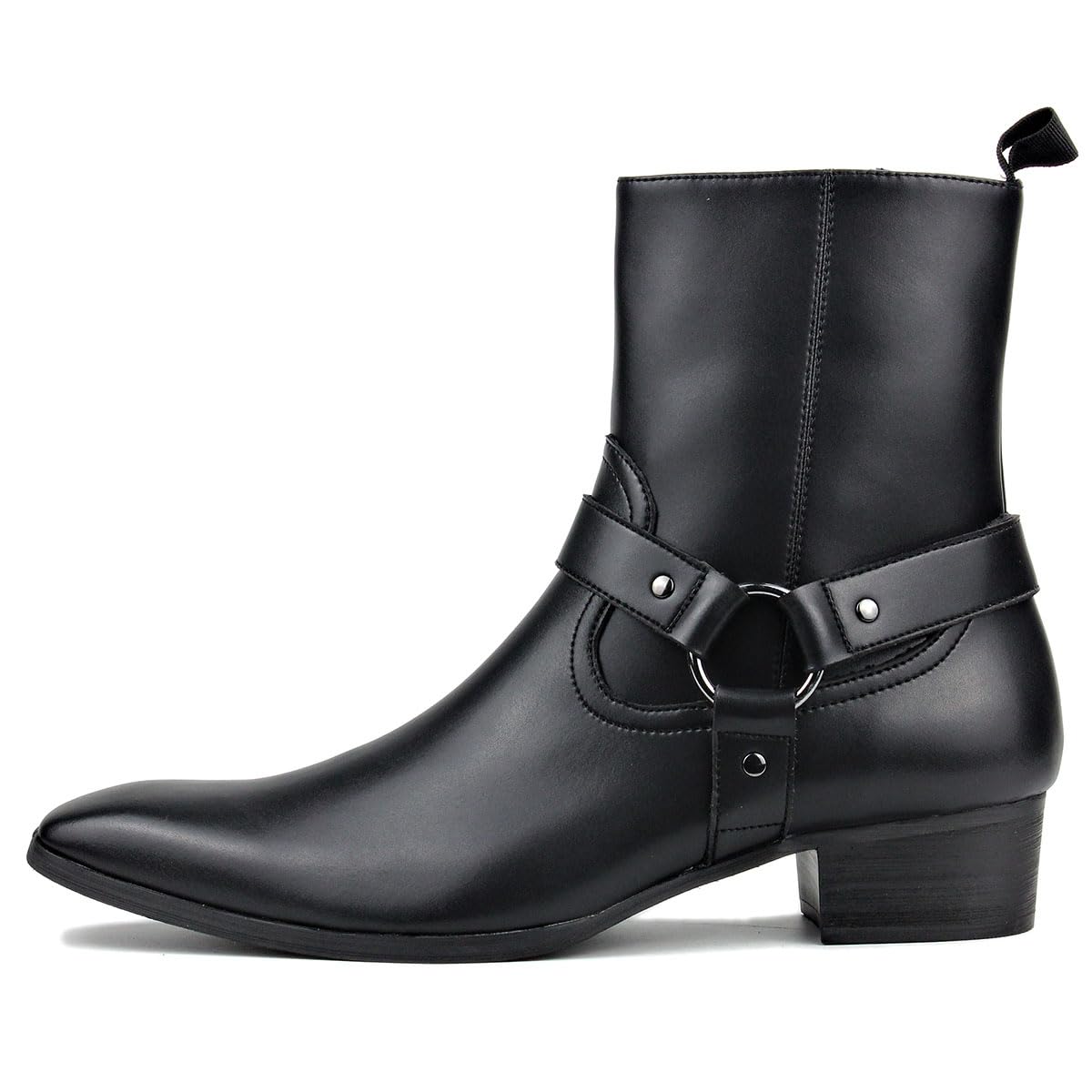 Men's Casual Chelsea Combat Ankle Boots - Waterproof Motorcycle Riding & Walking Shoes for Men (Black) - Perfect for Outdoor Adventures, Daily Commute & Urban Fashion
