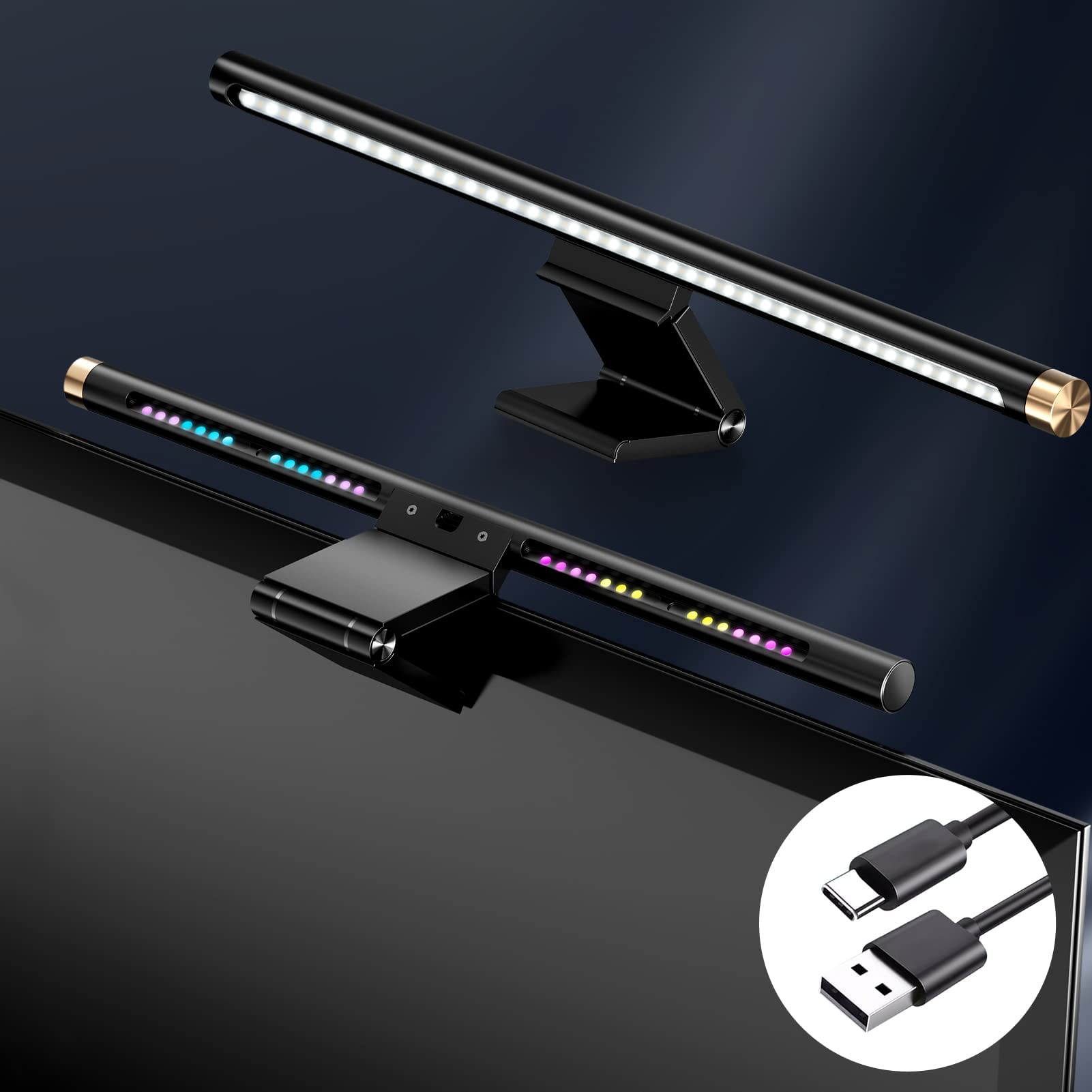 RGB Monitor Light Bar for Flat/Curved Screens - 17.7