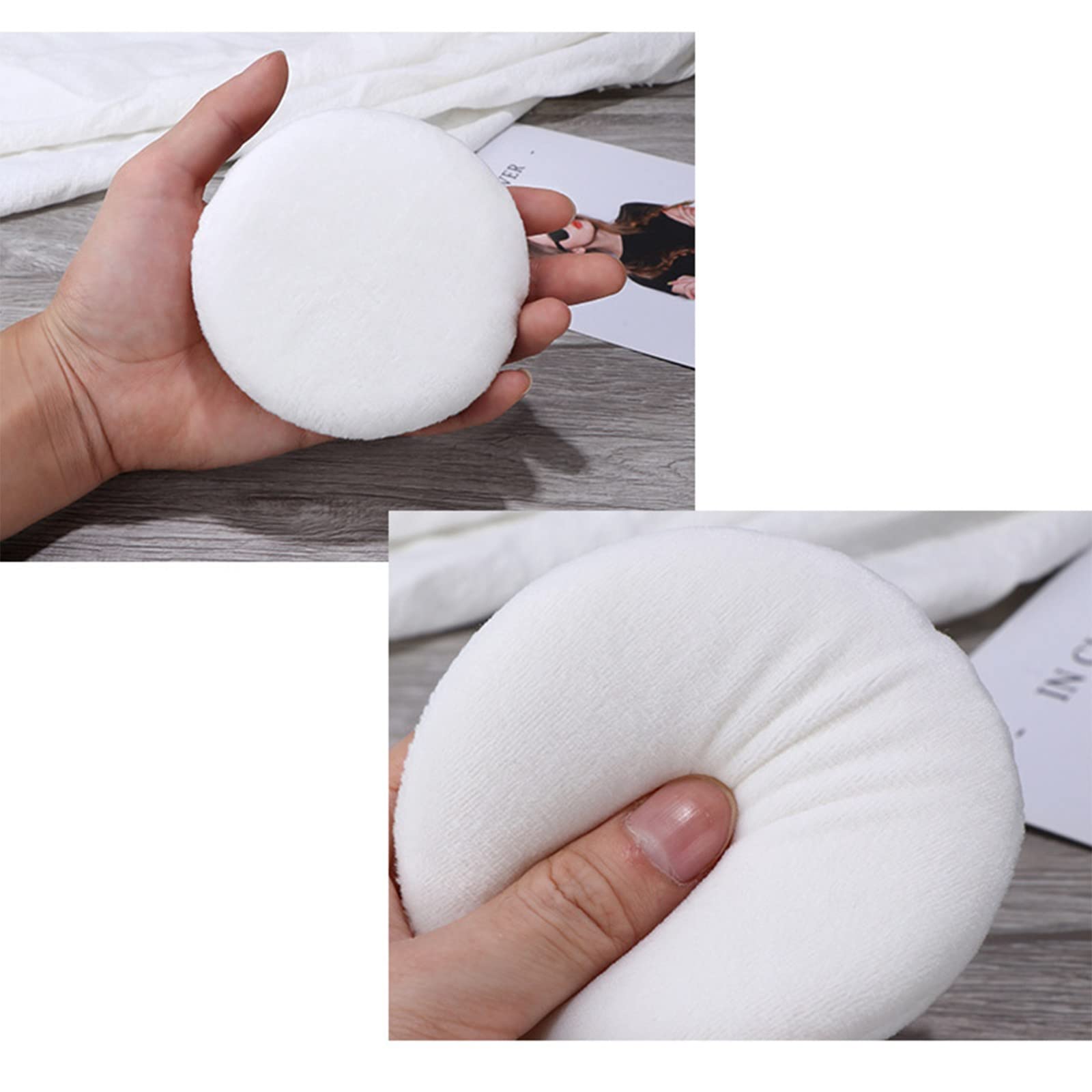 Soft Fluffy Powder Puff for Loose & Cake Makeup - Round Sheer Setting Puff with Case | Perfect for Travel & Everyday Makeup Touch-Ups