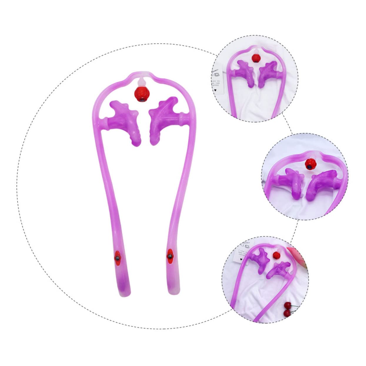 Lurrose Neck Massager Roller - Portable Cervical Massage Pillow with Pressure Point Relief for Shoulder & Back Pain - Perfect for Home, Office, and Travel Use