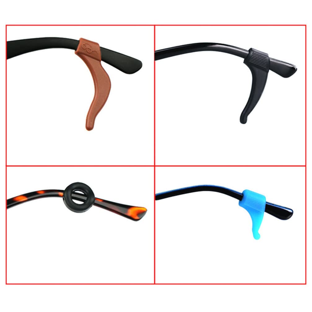 EXCEART 24-Pair Silicone Eyeglass Temple Tips - Anti-Slip Glasses Retainers for Spectacles & Sunglasses | Eyewear Accessories for Sports, Reading & Outdoor Activities