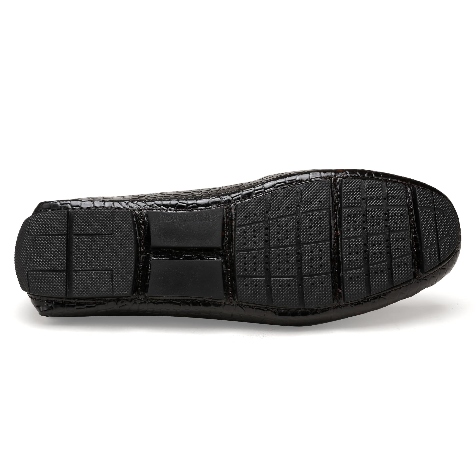 Men's Genuine Leather Penny Loafers - Alligator Pattern Slip-On Dress Shoes for Business & Casual Wear | Comfortable Driving Moccasins for Men | Perfect for Office, Weddings & Daily Outfits