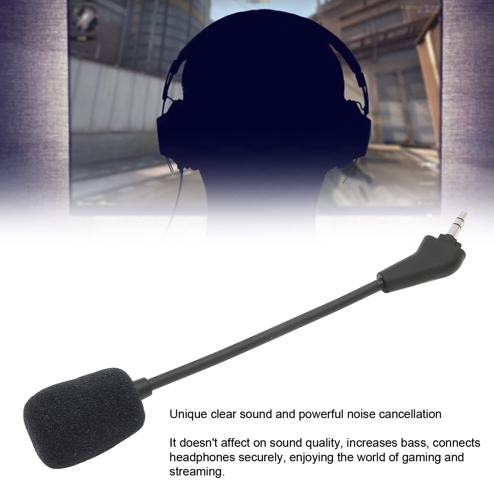 SUNGOOYUE Replacement Gaming Microphone for Corsair HS50 HS60 HS70 HS70 SE Headset - Noise Cancelling Mic with Deep Bass & Copper Core - Perfect for PC Gaming, Streaming & Voice Chat
