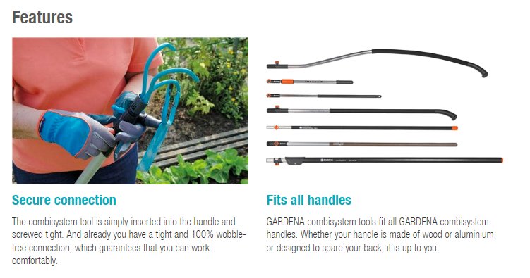 Gardena Combisystem Vertical Cutter - Premium Garden Pruning Shears for Hedges & Shrubs | Perfect for Landscaping, Yard Maintenance & Professional Gardening