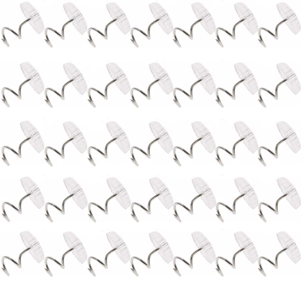 30 Pcs Clear Head Twist Pins for Upholstery - Slip Cover Fasteners & Headliner Pins for Sofa, Car, Van, Home Furniture & Bed Skirt | Secure Fabric Hold | Perfect for DIY Home Decor & Auto Interior Projects