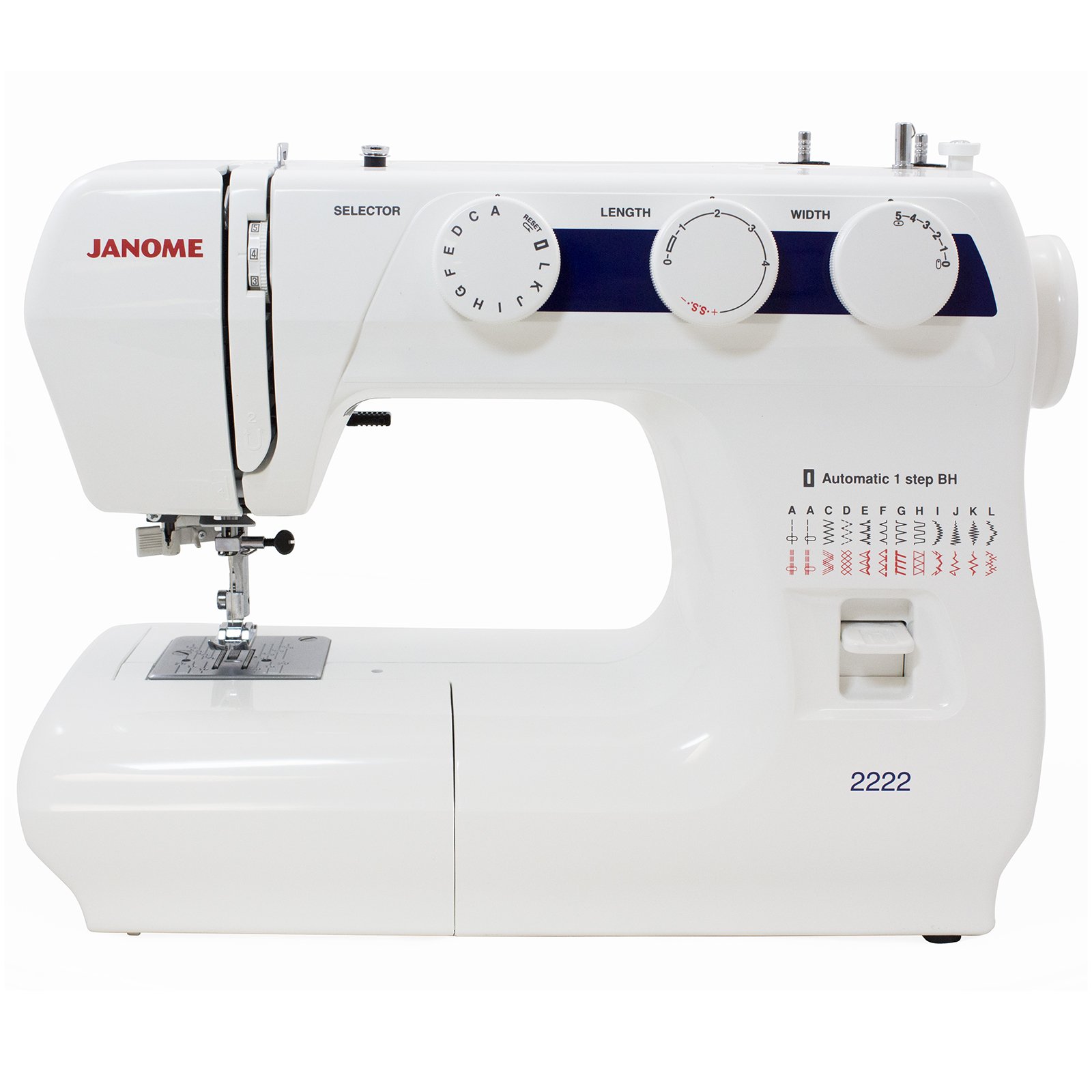 Janome 2222 Sewing Machine for Beginners - Heavy Duty, 22 Built-in Stitches, Free Arm - Perfect for Quilting, Dressmaking & Home DIY Projects