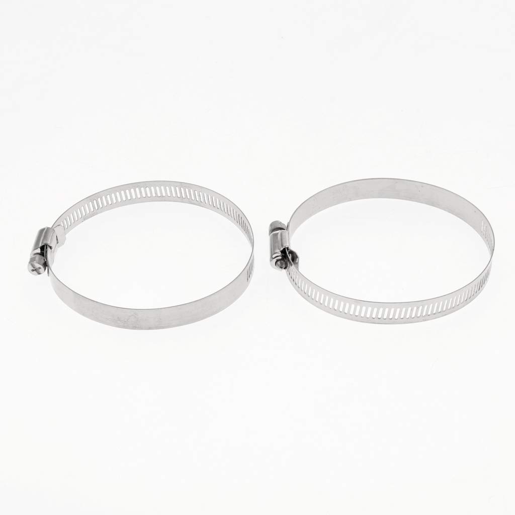 MYADDICTION 100Pcs Adjustable Stainless Steel Worm Gear Hose Clamp Clip Fastener 76-92mm - Perfect for Automotive, Plumbing, and Industrial Applications