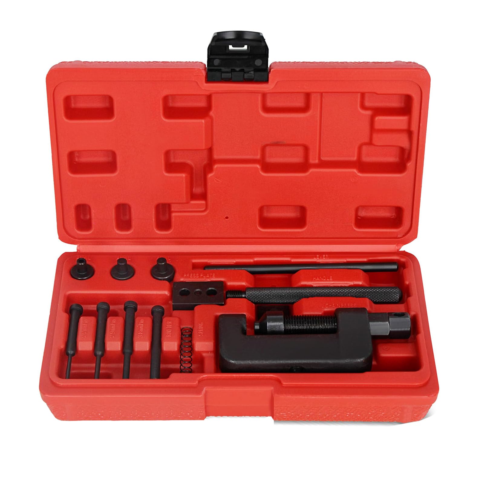 13-Piece Motorcycle Chain Breaker & Riveting Tool Kit - Heavy Duty Chain Cutter & Repair Set for Dirt Bikes, ATVs, and Motorcycles - Perfect for Trailside Repairs and Garage Maintenance