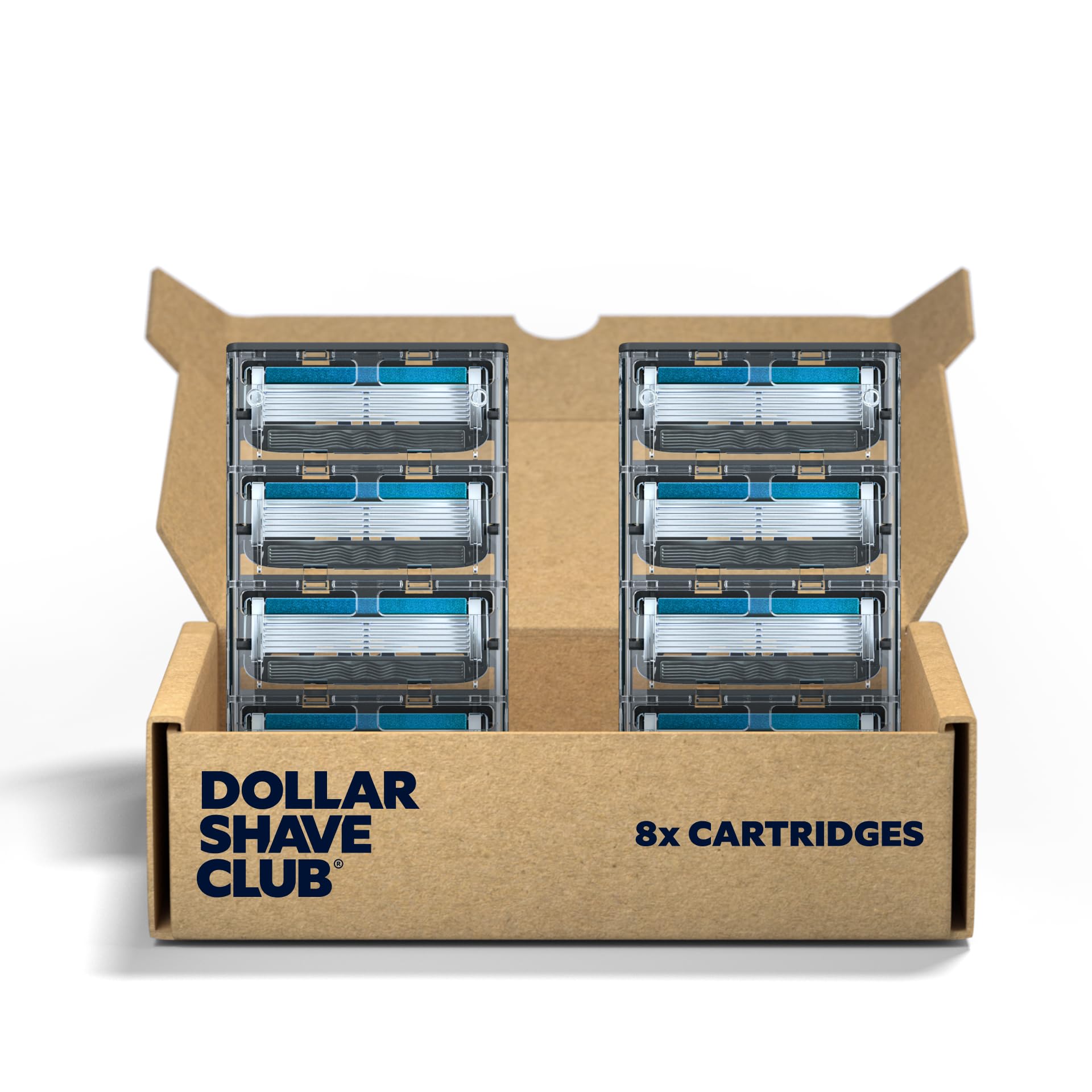 Dollar Shave Club 8-Pack 6-Blade Razor Refills with Heavy Metal Shaving Kit - Includes 6 Premium Razors & Shave Butter for Smooth, Comfortable Shaving | Perfect for Travel & Daily Grooming Routine