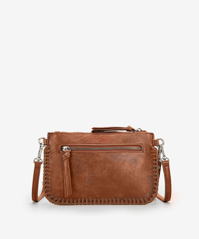 Trinity Ranch Genuine Leather Tooled Crossbody Purse for Women - Western Boho Handbag with Adjustable Strap - Perfect for Daily Use, Travel & Outdoor Events