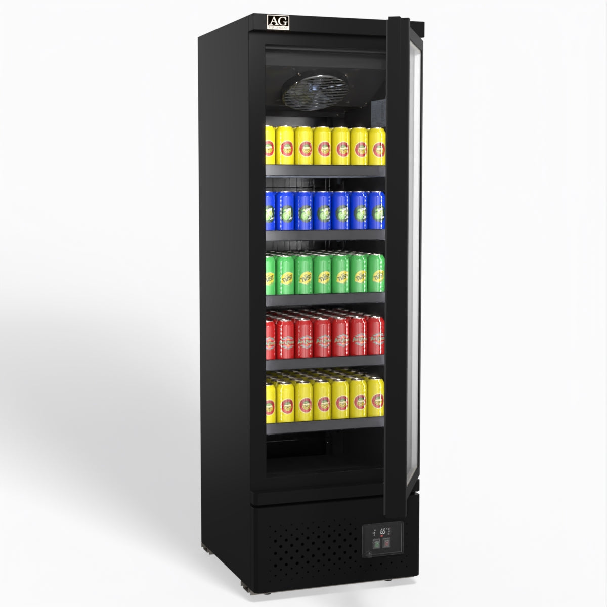 450L Single Glass Door Upright Display Refrigerator for Commercial Use - Perfect for Supermarkets, Convenience Stores, and Restaurants