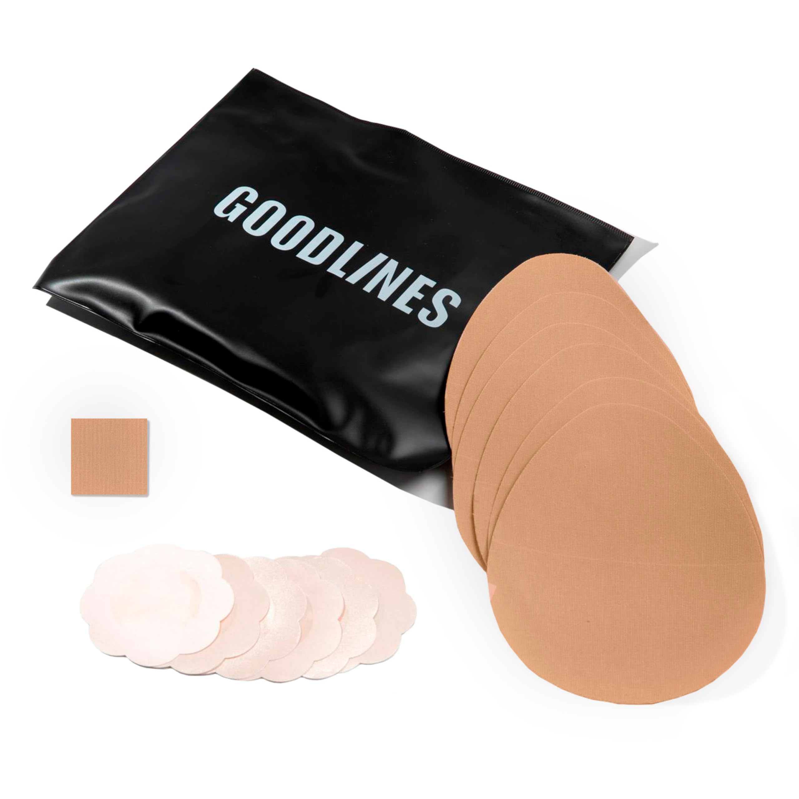 Good Lines Classic Cut Boob Tape & Nipple Cover Kit - Nude Breast Lift Tape for Support & Shaping | Perfect for Backless Dresses, Strapless Outfits & Special Occasions