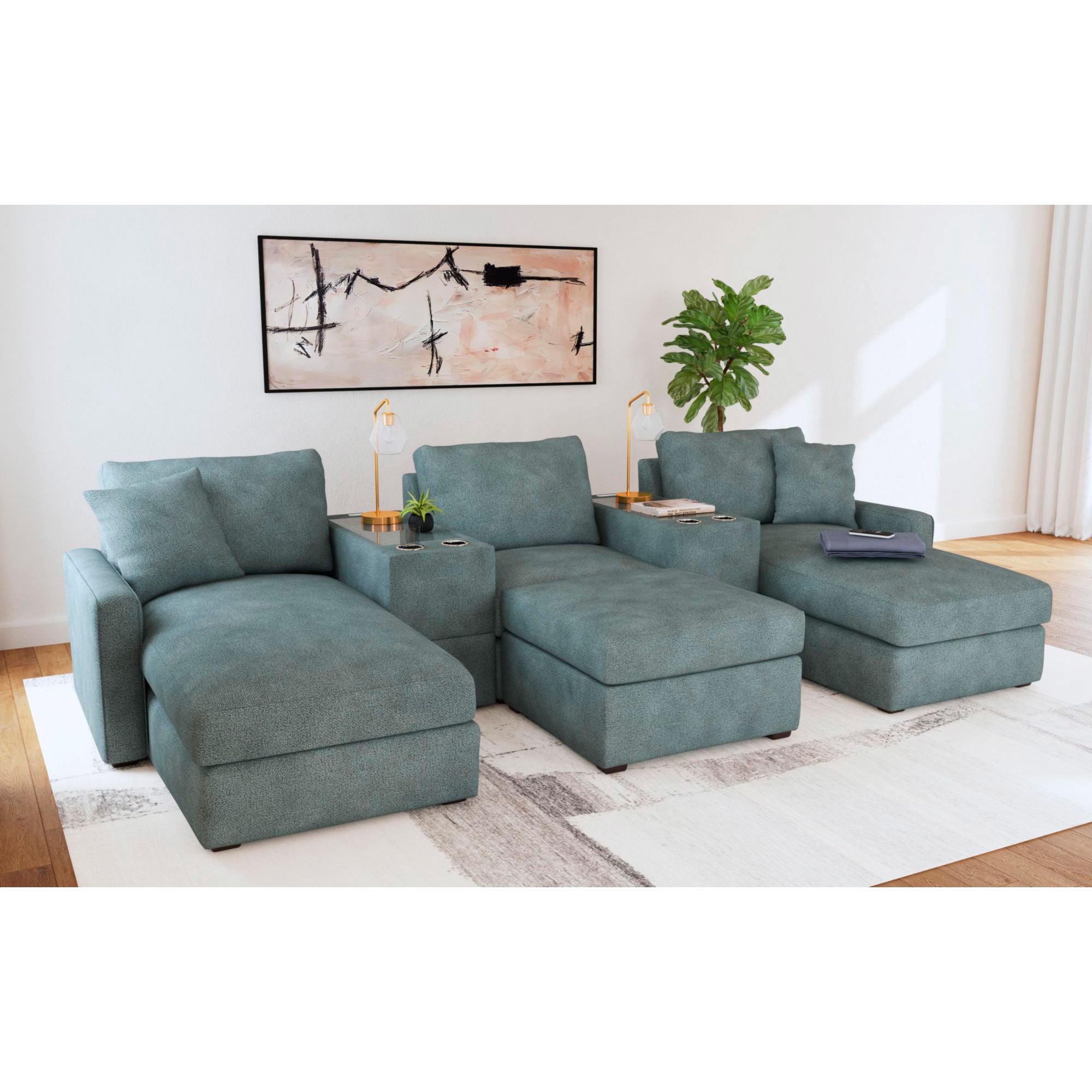 Simply Elements Left Chaise Sectional Sofa - Modern L-Shaped Couch with Reversible Chaise for Living Room, Lounge, and Family Room Comfort