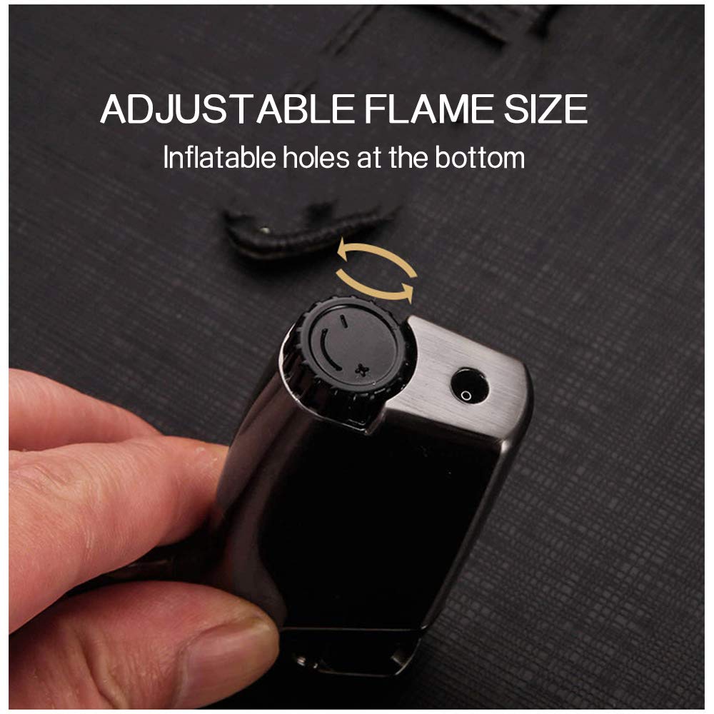 Windproof Butane Turbo Lighter - Refillable Blow Torch for Kitchen & Outdoor