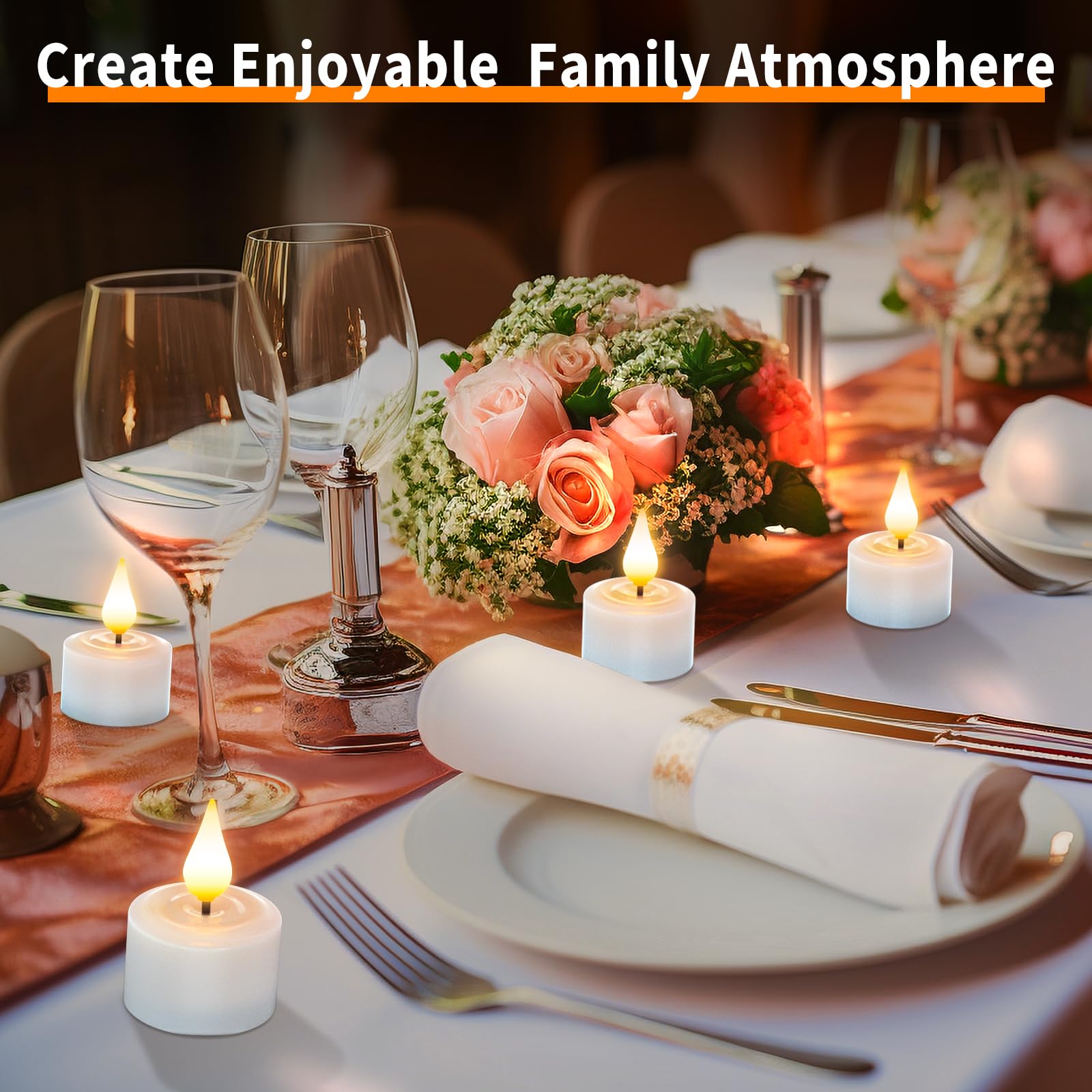 Ymenow 12 Pack Rechargeable Electric Candles with Remote & Timer - Flameless Flickering LED Candles for Home Decor, Weddings, Parties - Battery Operated Fake Candles in Warm White with 3D Wick - Perfect for Romantic Dinners, Holiday Centerpieces & Cozy Ambiance