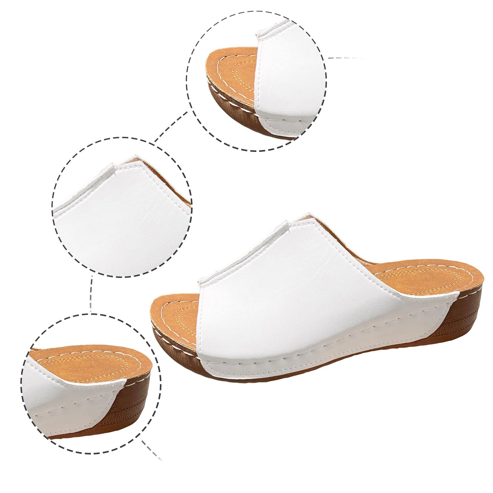 Orthotic Sandals for Women - Comfortable Walking Slippers with Arch Support | Fashionable Platform Sandals | Dressy Summer Footwear 2024 | Perfect for Beach, Travel & Casual Outfits