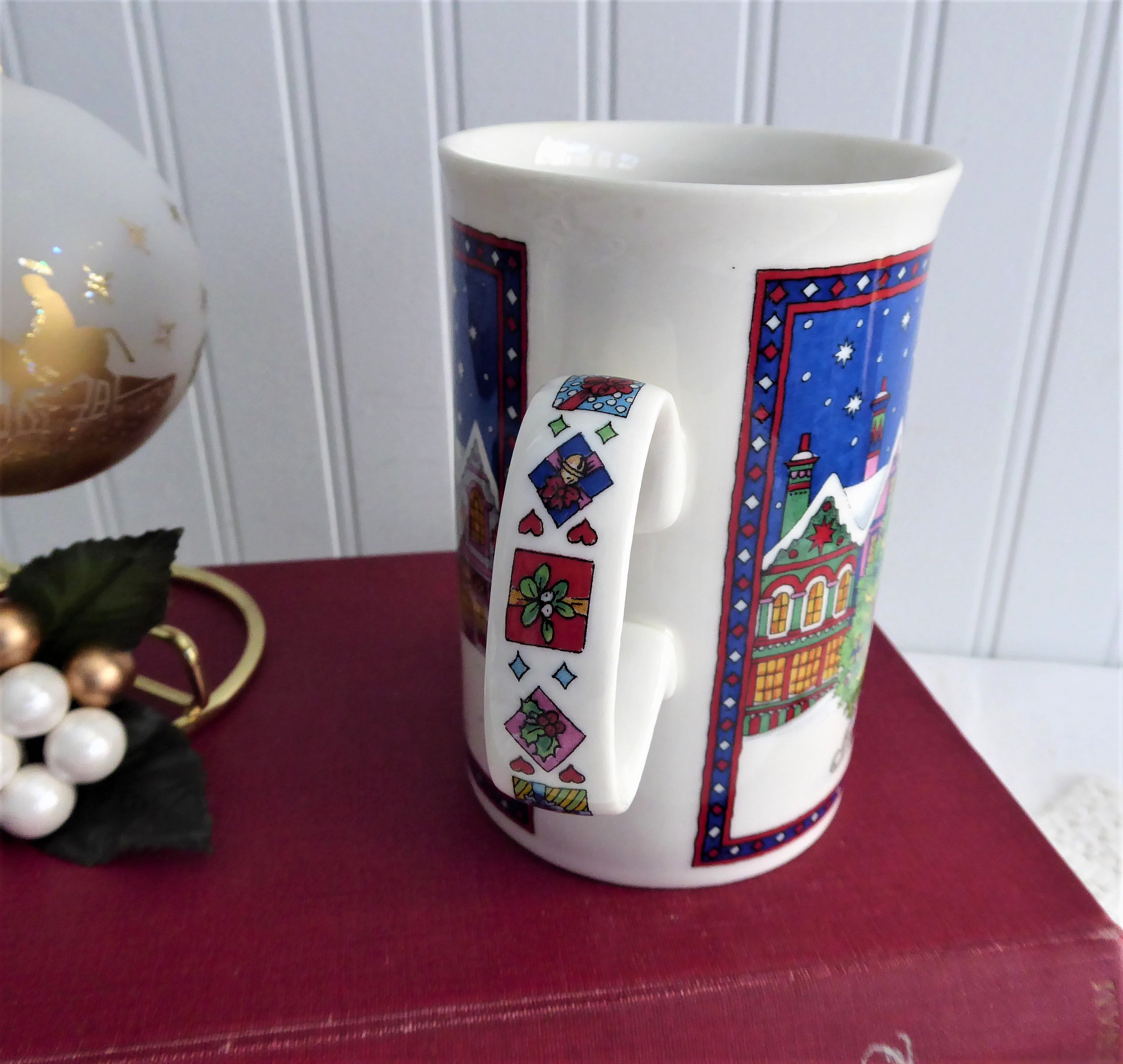 Dunoon Father Christmas Mug 2000 - Sue Scullard Santa Claus Stoneware Coffee Cup - Perfect for Holiday Gifts & Christmas Morning Coffee