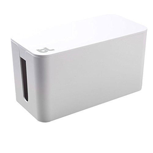 Bluelounge Cablebox Mini - Compact Cable Organizer for Desk & Home Office - Perfect for Managing Chargers, Cables & Wires - Ideal for Workspace, Gaming Setup & TV Stand Organization
