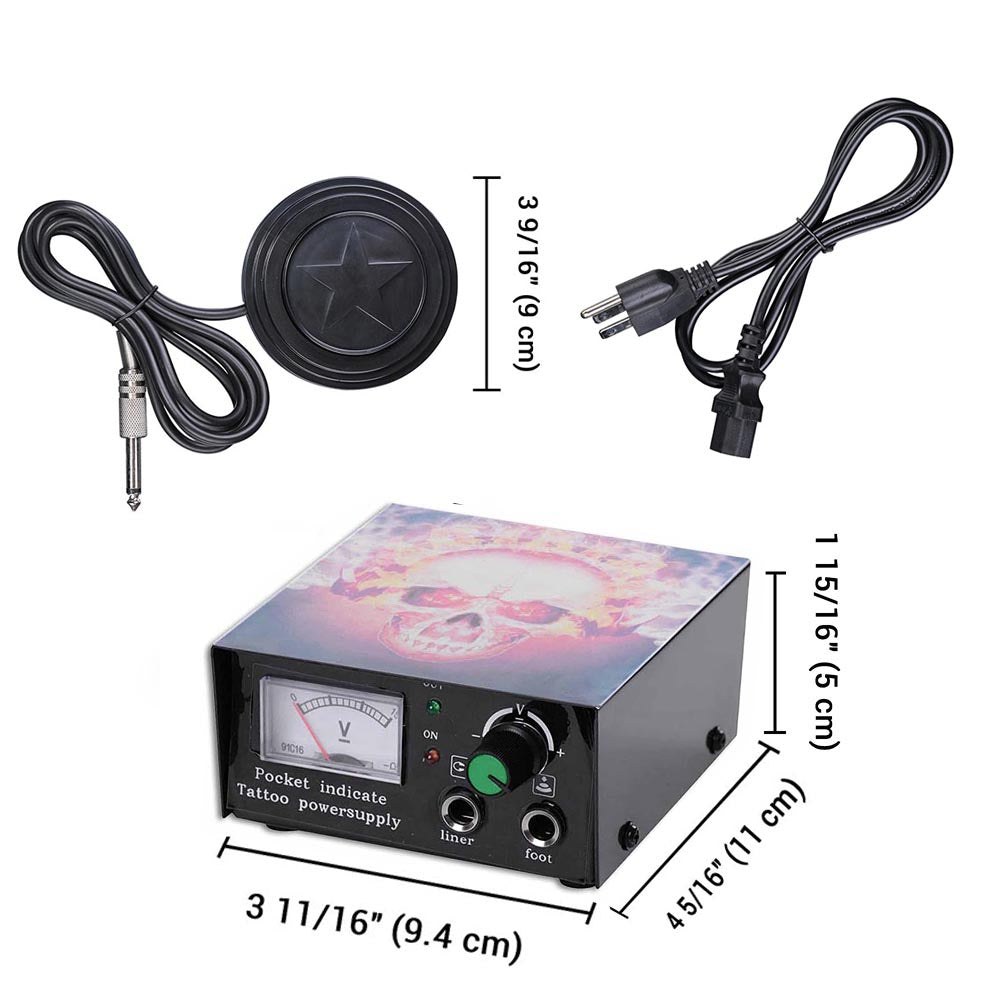 Professional 2 Tattoo Machine Kit with Power Supply & 40 Vibrant Inks - Complete Tattoo Starter Set for Artists & Beginners - Perfect for Home Studios & Professional Tattoo Shops