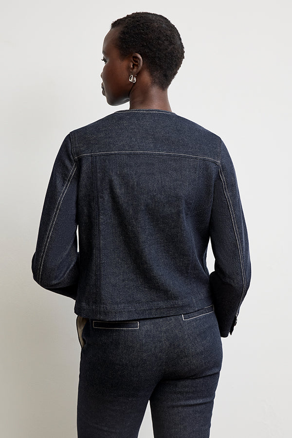 Vintage '70s Rowe Stretch Denim Jeans in Midnight Wash - Retro High Waisted Flare Pants for Women, Perfect for Casual Outfits & 70s Theme Parties