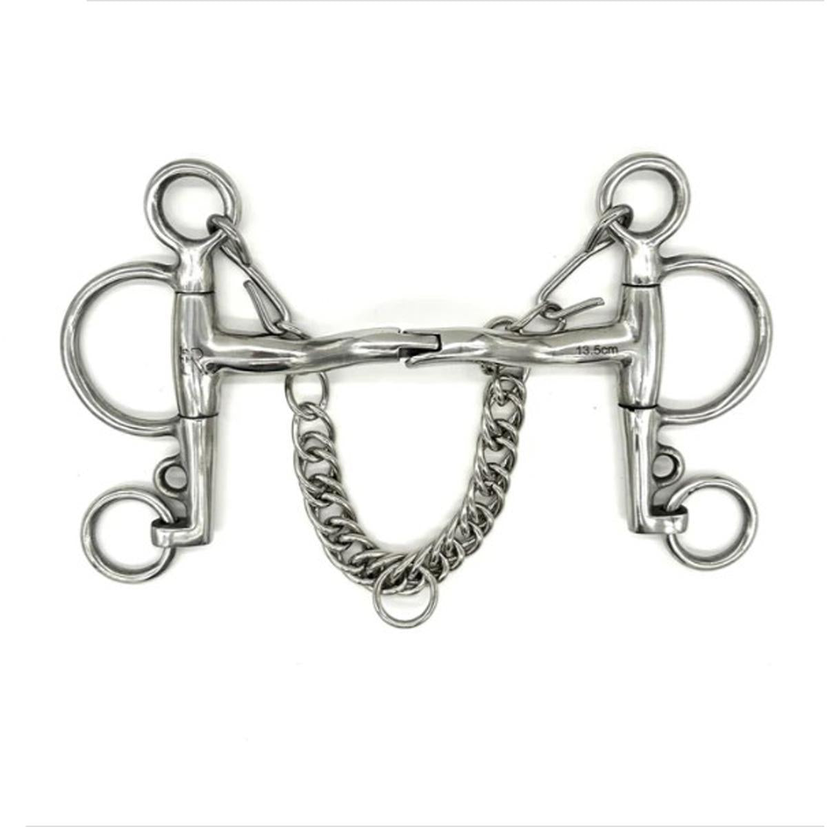 AJR Anatomic Locking Hinge Pelham Bit - Comfortable Horse Bit for English Riding, Dressage & Jumping - Perfect for Training and Show Horses
