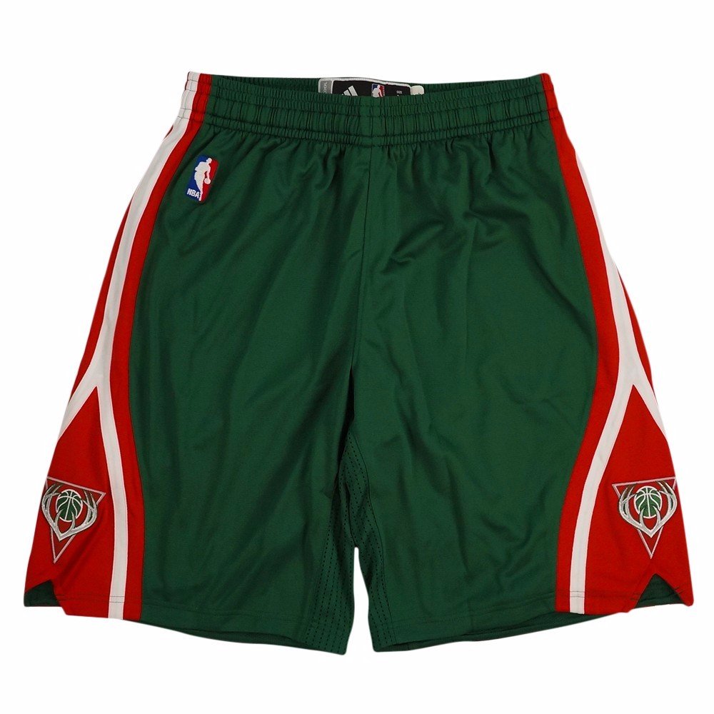 Adidas Milwaukee Bucks NBA Green Authentic On-Court Climacool Team Game Shorts for Men - Breathable Basketball Shorts for Game Day & Casual Wear