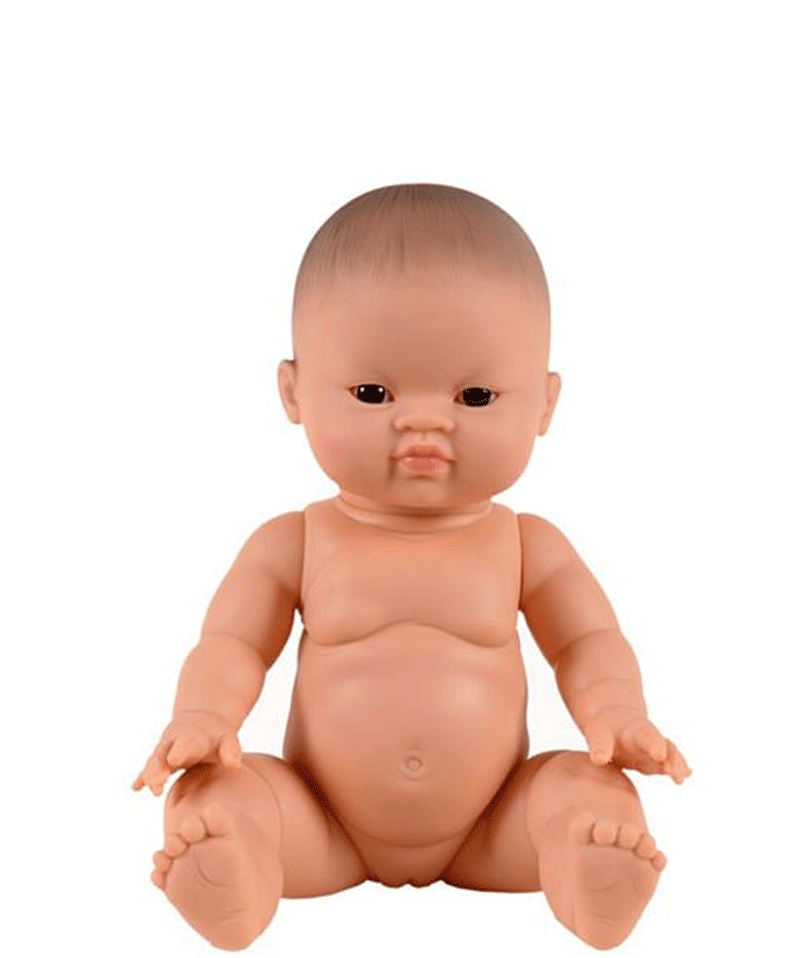 Alizee D'Asie Realistic Brown-Eyed Baby Doll for Girls - Perfect for Pretend Play, Gift Giving & Collecting