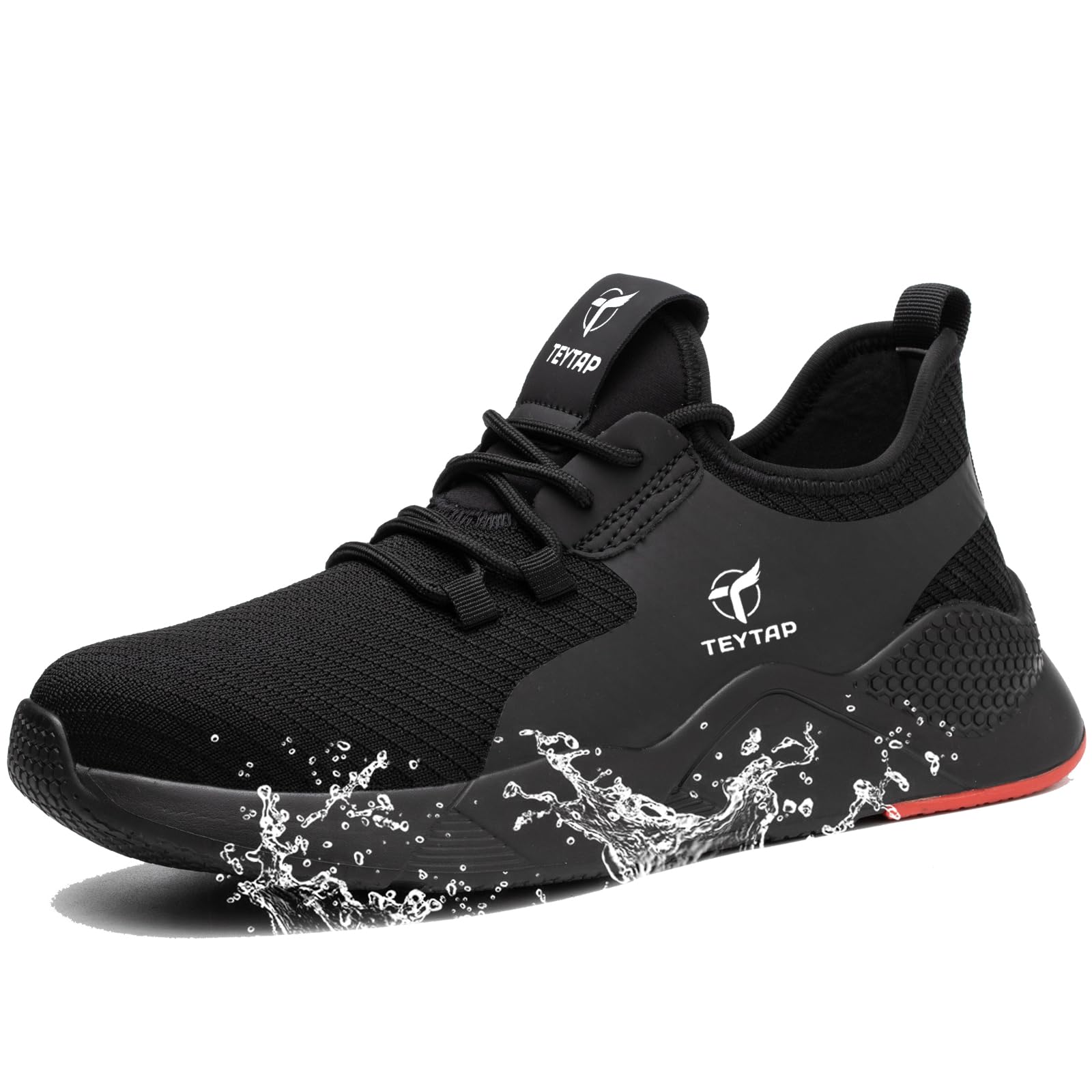 TEYTAP Waterproof Steel Toe Work Shoes for Men & Women - Lightweight Slip-Resistant Safety Sneakers with Breathable Comfort | Puncture Proof & Durable Construction | Ideal for Construction, Warehouse & Outdoor Work