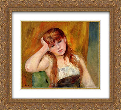Pierre Auguste Renoir Museum Art Print - 22x20 Gold Ornate Framed Double Matted Painting - Classic Home Decor for Living Room, Bedroom & Office Wall Art