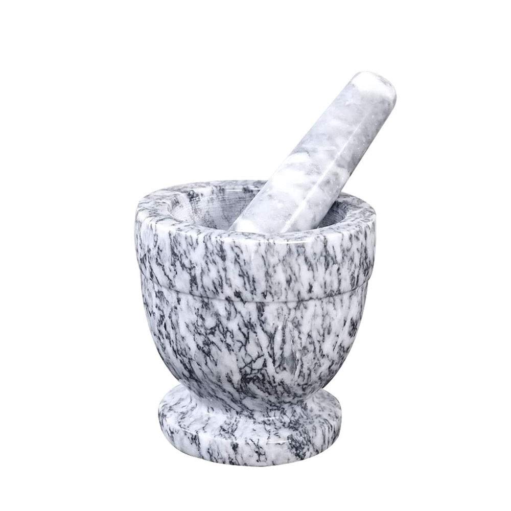 QIN Natural Stone Mortar and Pestle Set - Handcrafted Granite Spice Grinder for Guacamole, Herbs, Salads & Garlic | Multi-Function Kitchen Tool for Crushing, Grinding & Pesto Making | Perfect for Home Cooking, Mexican Cuisine & Food Preparation