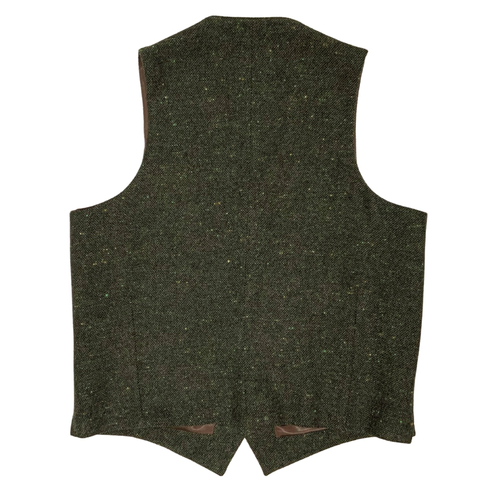 Stylish Olive Tweed Wool Waistcoat Vest for Women - Classic Autumn Winter Fashion Layering Piece for Office, Wedding & Formal Occasions