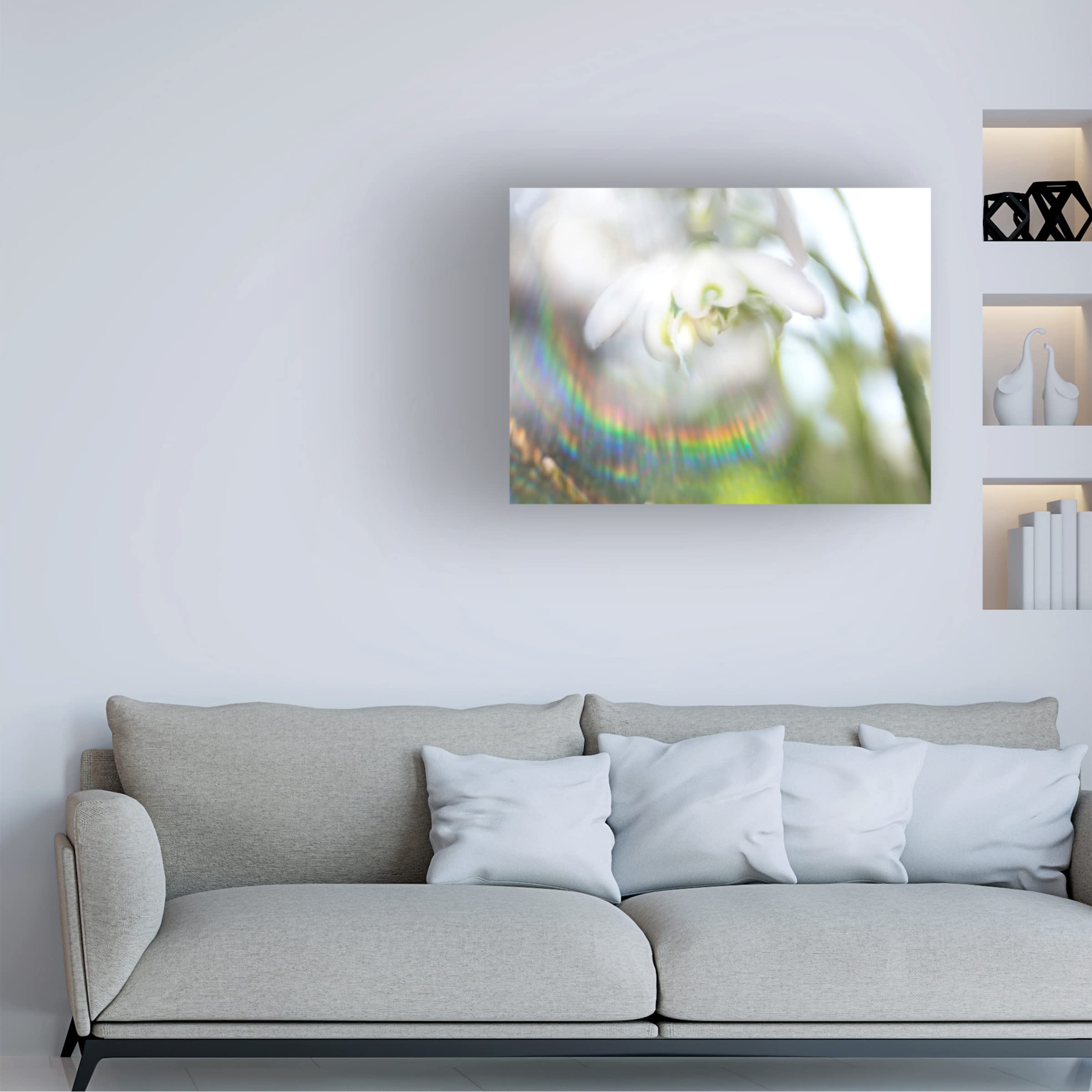 Glorious in Rainbow II Canvas Wall Art by Gillian Hunt - Vibrant Abstract Painting for Living Room, Bedroom & Office Decor