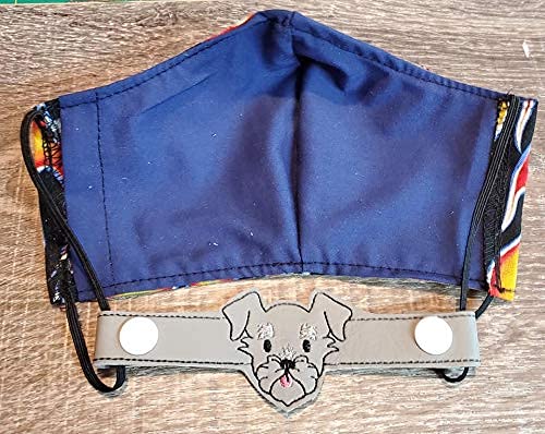 Schnauzer Ear Saver Mask Strap - Adjustable Ear Guard & Mask Holder for Comfortable Face Mask Extender - Perfect for Nurses, Teachers & Daily Use