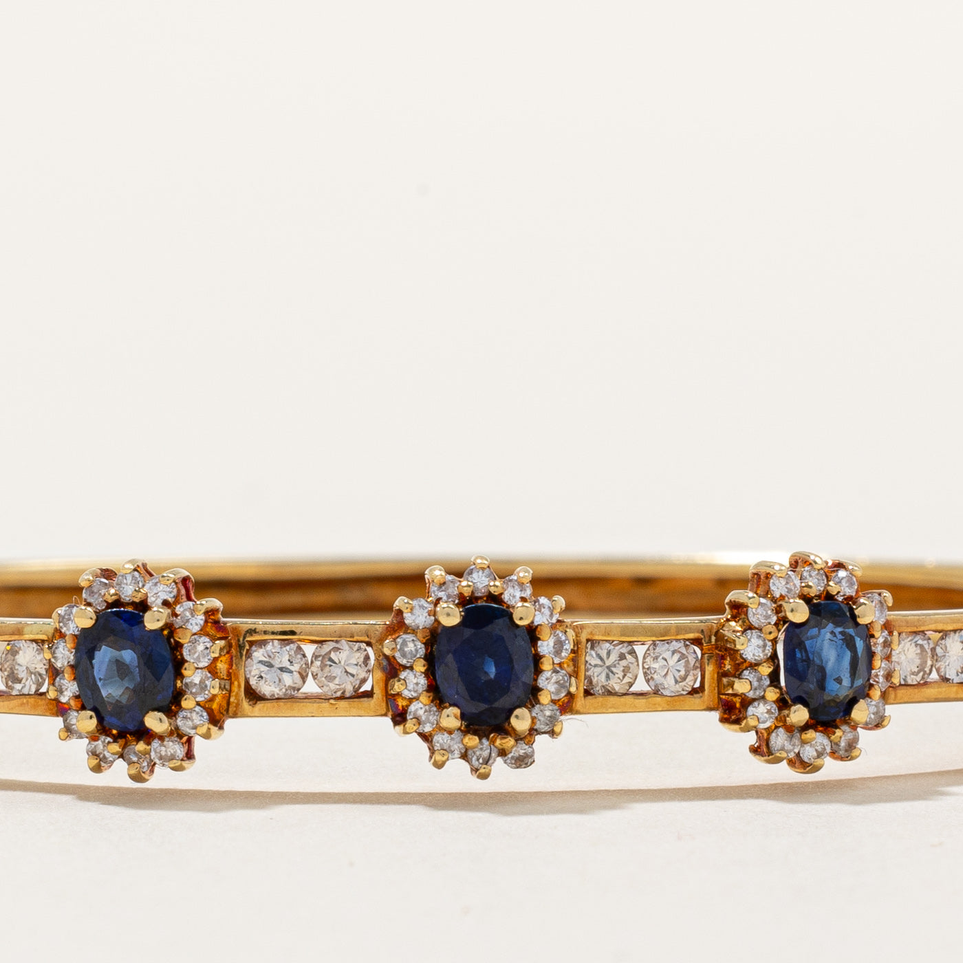 Elegant 1.75ctw Sapphire & Diamond Bracelet | 0.56ctw Gemstones | 6.5
