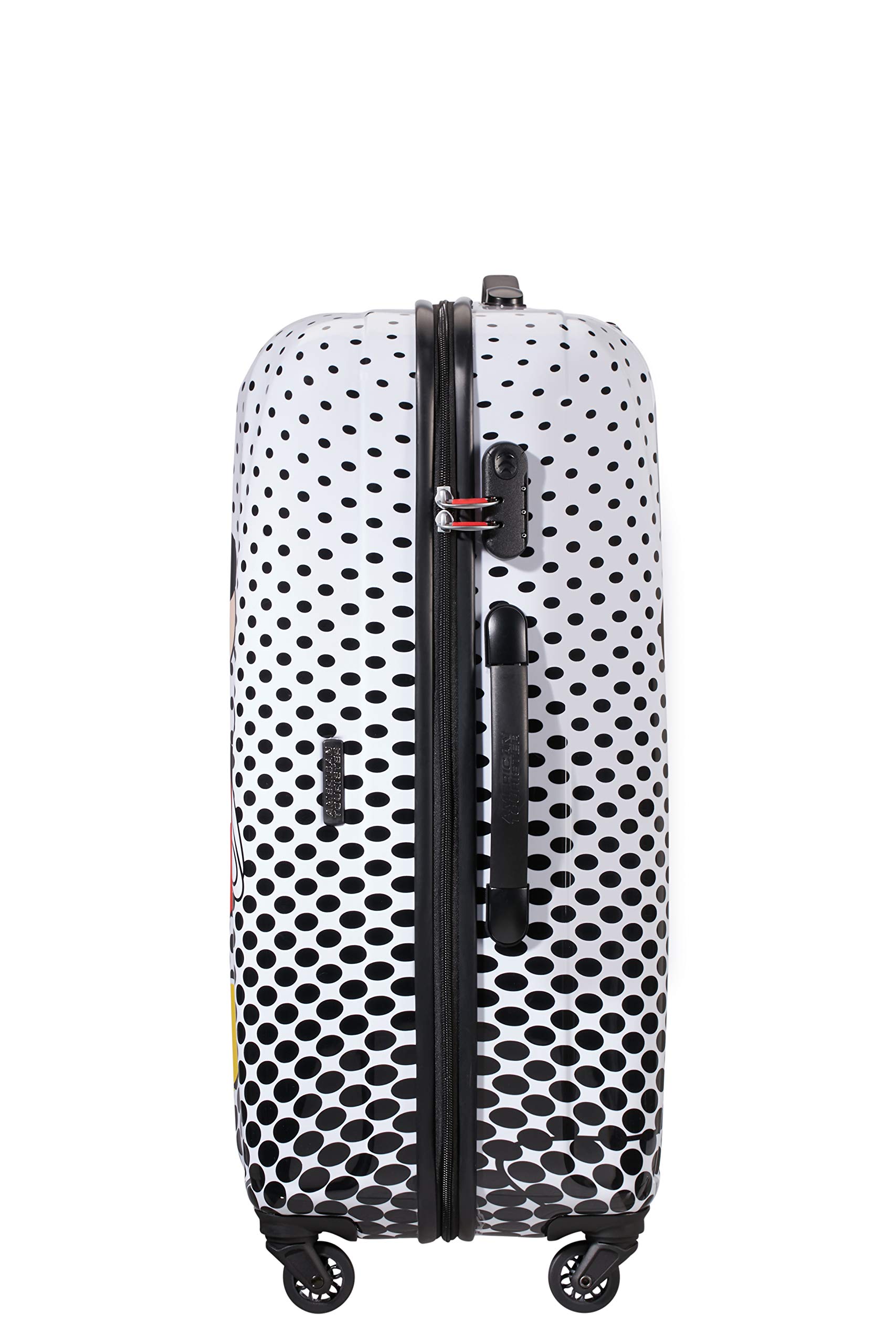 American Tourister Mickey Mouse Polka Dot Hand Luggage - 75 cm (88 L) Carry-On Suitcase for Travel, Airplane, and Weekend Trips - Multicolor Design for Kids and Adults