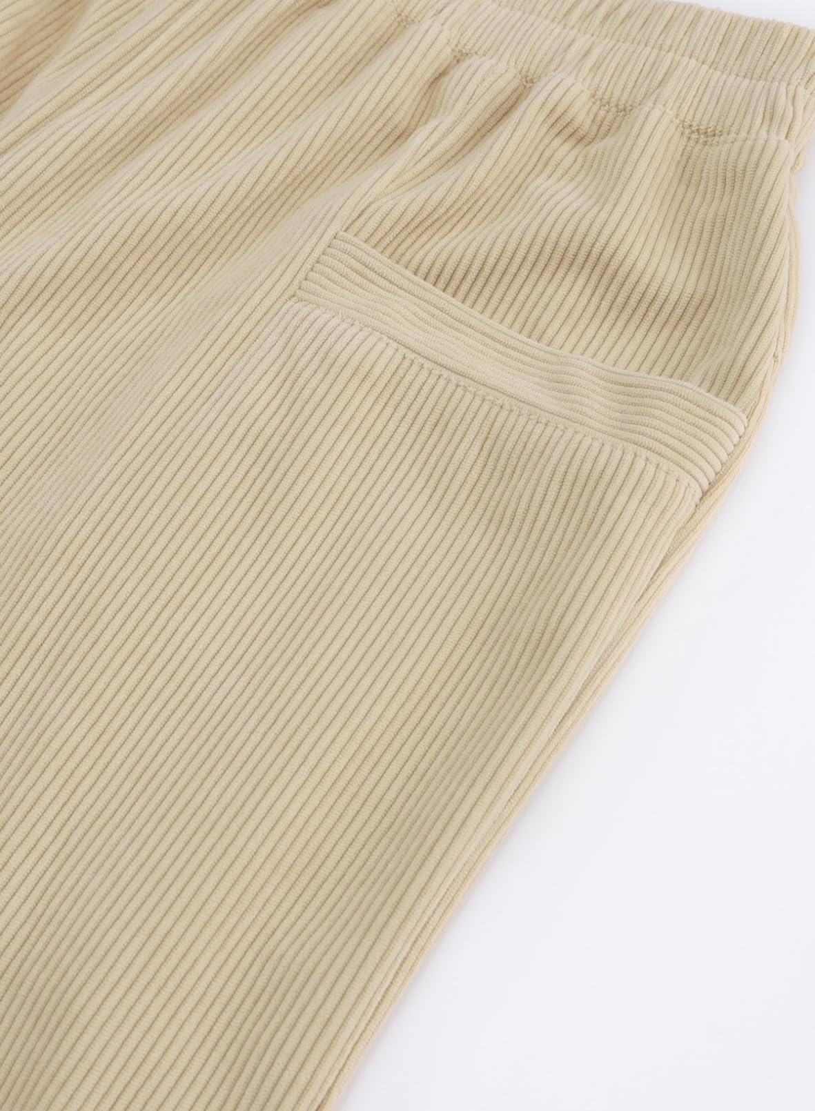 EVALESS Women's High Waist Corduroy Pants - Stretch Elastic Waistband, Tapered Leg, Pull-On Ankle Work Pants - Comfortable Fall Trousers for Office, Casual Wear & Autumn Outfits 2023