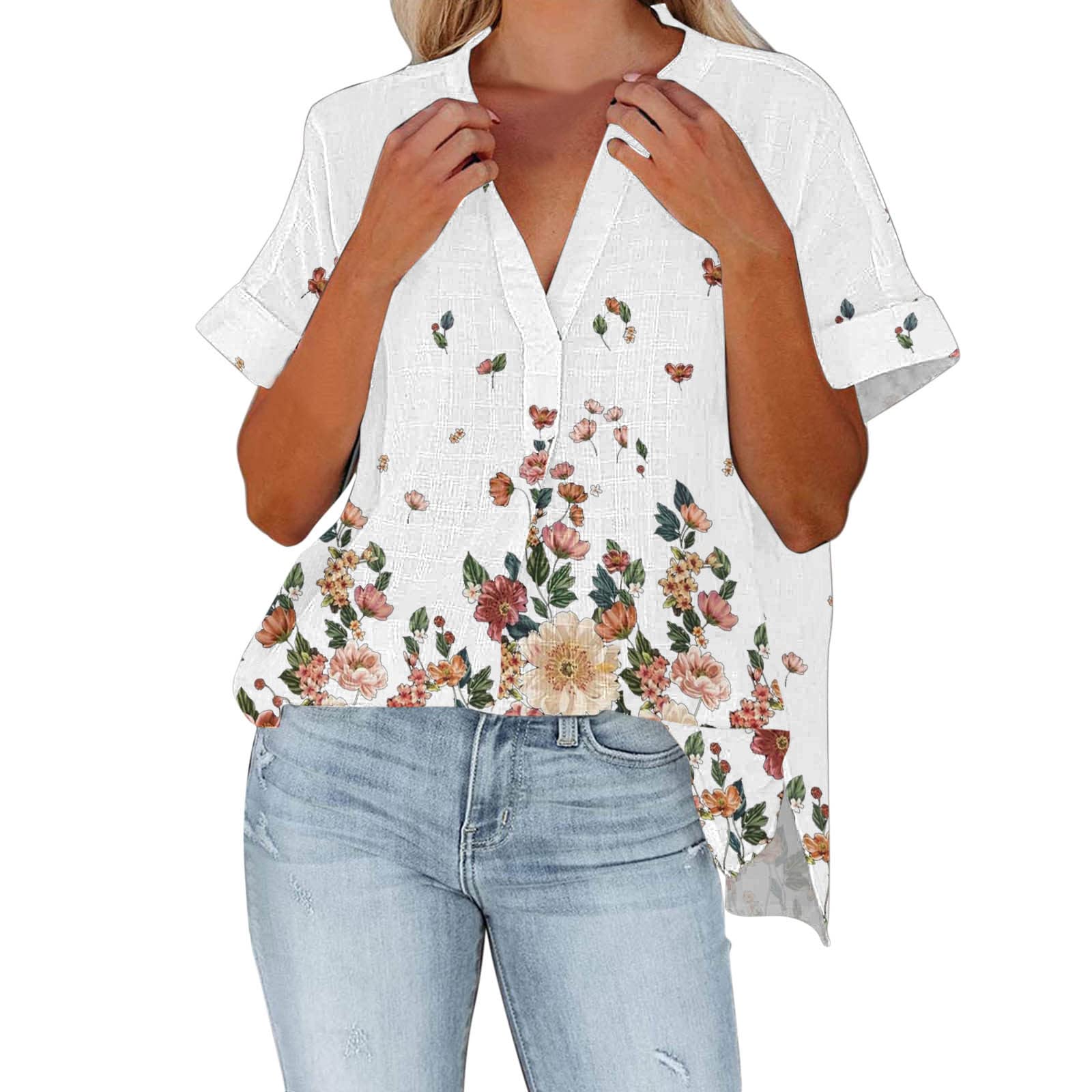 **ORT Women's Short Sleeve Loose Fit Cute Printed Tunic T-Shirt - Casual Plus Size Graphic Tee for Party, Dressy Outfits & Everyday Wear**    *(使用场景: Perfect for casual outings, parties, office wear, and everyday fashion, this stylish tunic tee adds a trendy touch to any wardrobe.)*