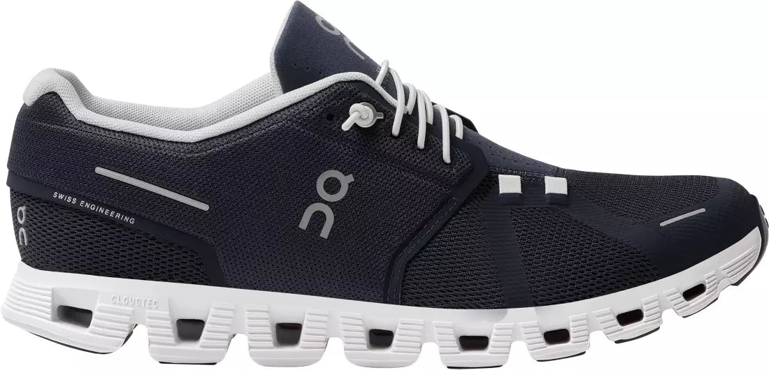 Men's On Cloud 5 Running Shoes - Midnight/White - Size 11 D Medium - Lightweight & Cushioned for Road Running, Jogging & Gym Workouts