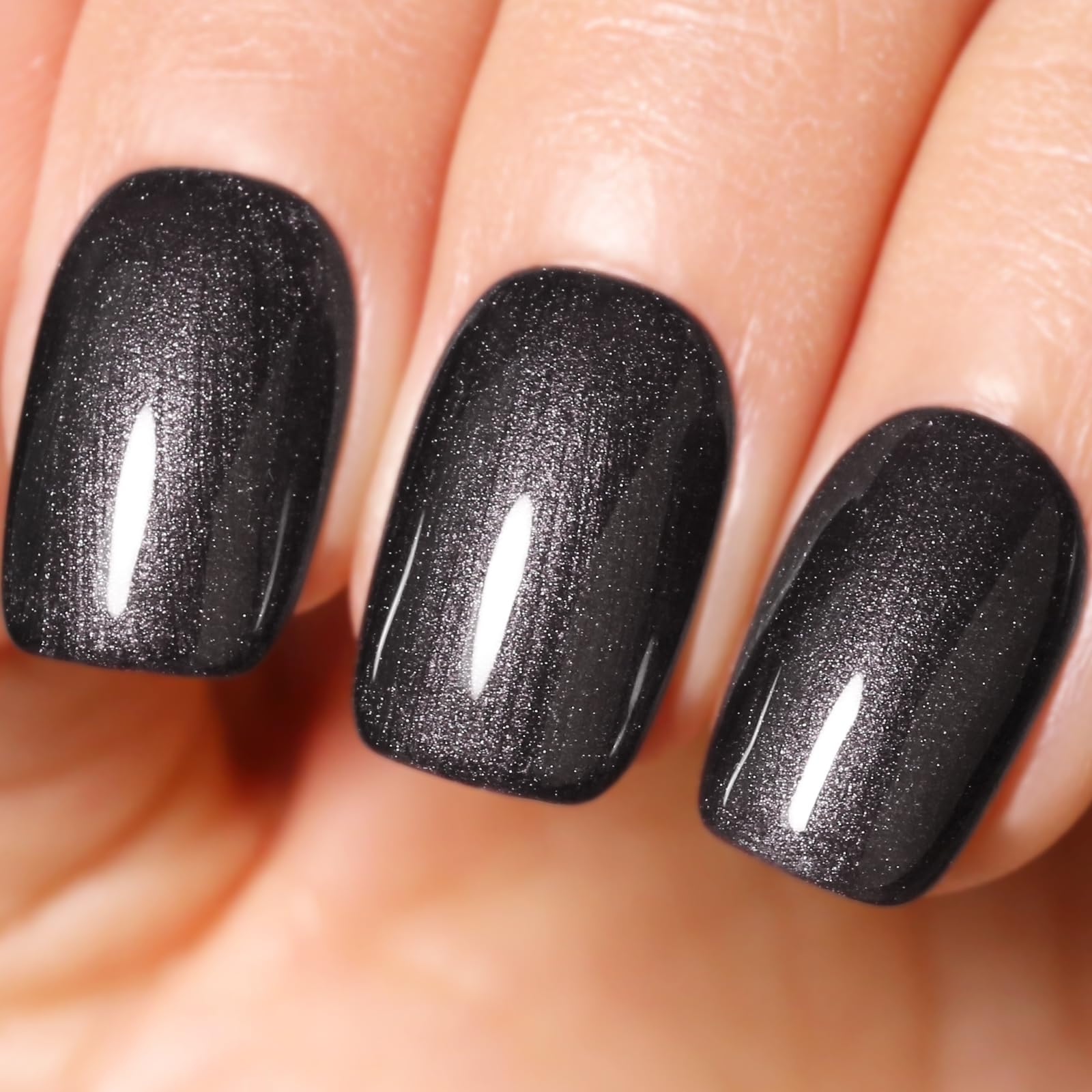 Black Glitter Pearl Gel Nail Polish - 15ML Sparkle Shimmer Nail Art Kit for DIY Manicure & Professional Salon Use | Perfect for Parties, Weddings, and Special Occasions