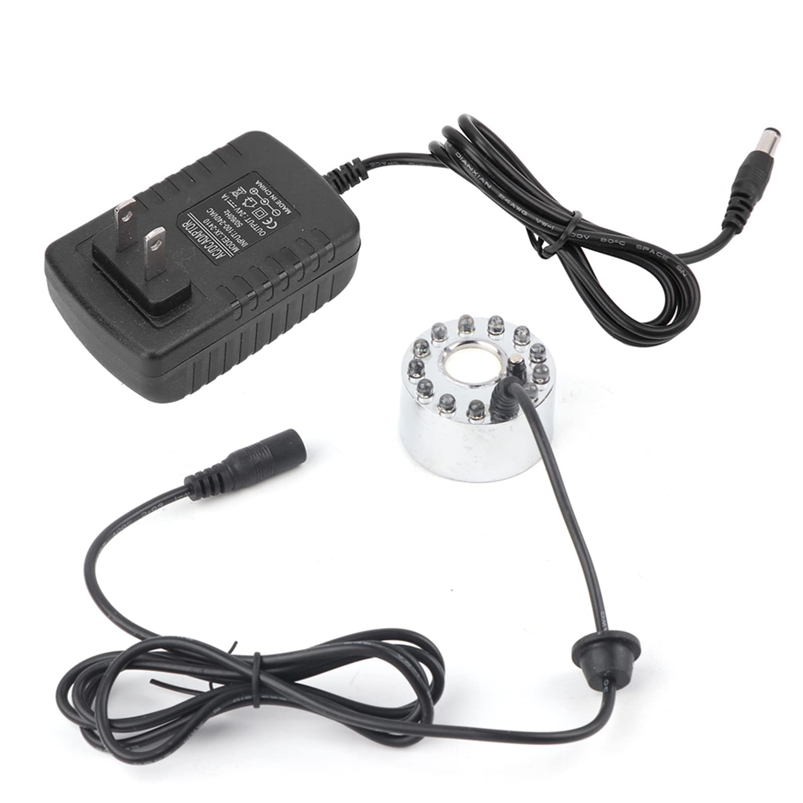 Mini Fog Maker with LED Lights - Colorful Mist Humidifier for Aquariums, Reptile Tanks, Rockery, Fish Tanks & Birdbaths | 110-240V US Plug | Perfect for Home Decor, Terrariums & Water Features