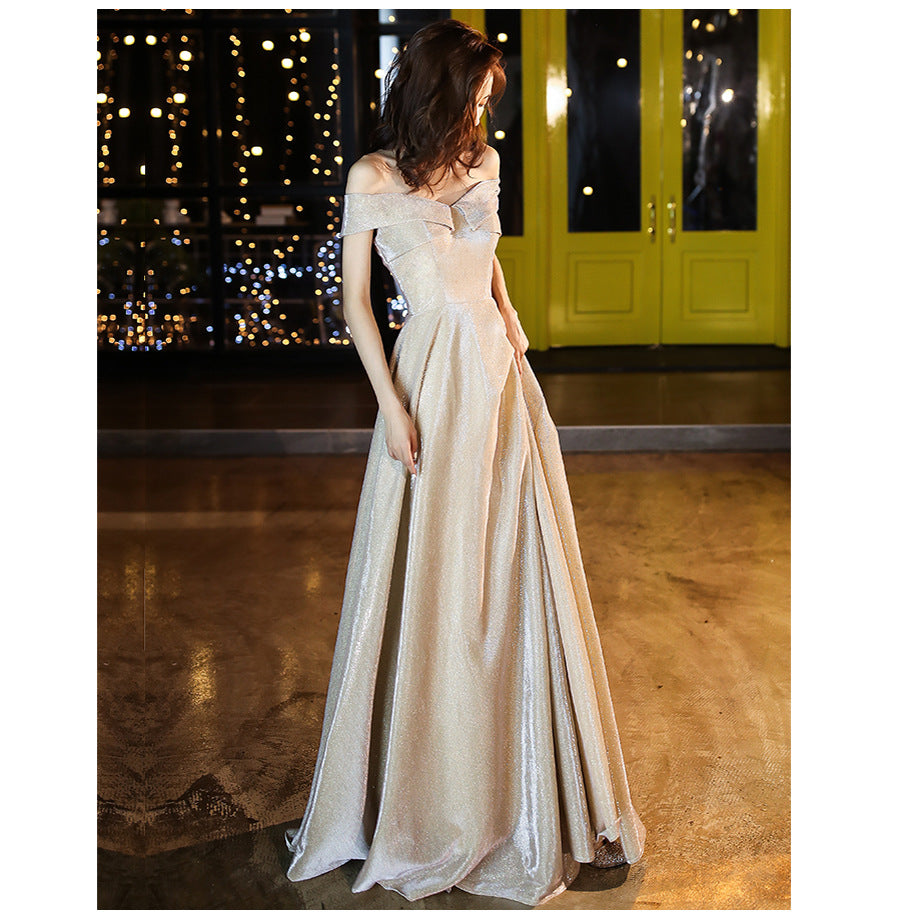 Sparkly Off Shoulder Long Prom Dress for Women - Elegant Formal Evening Gown for Party, Homecoming, Wedding & Special Occasions