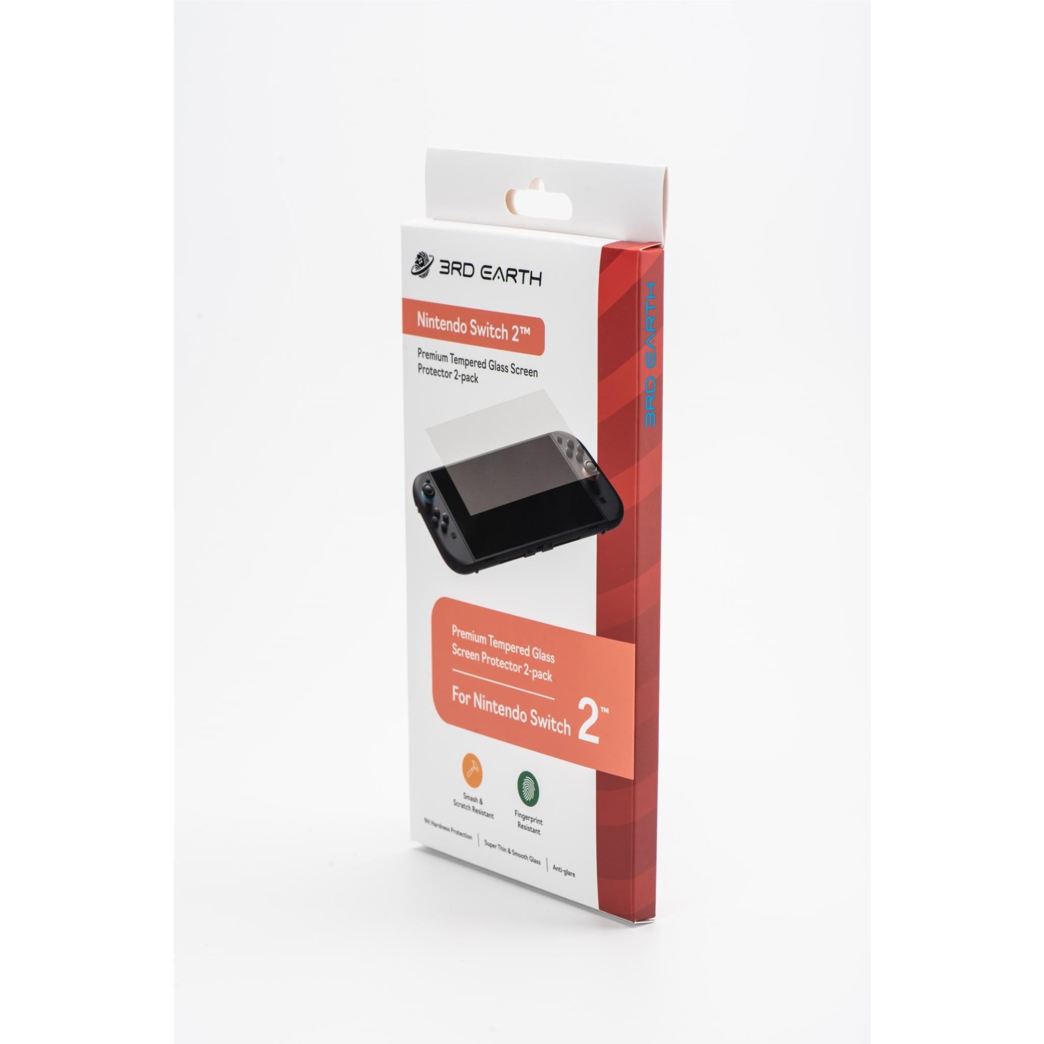 3rd Earth Premium 9H Tempered Glass Screen Protector for Nintendo Switch 2™ - Anti-Scratch, Bubble-Free, HD Clarity - Perfect for Gaming Protection and Long-Lasting Screen Safety