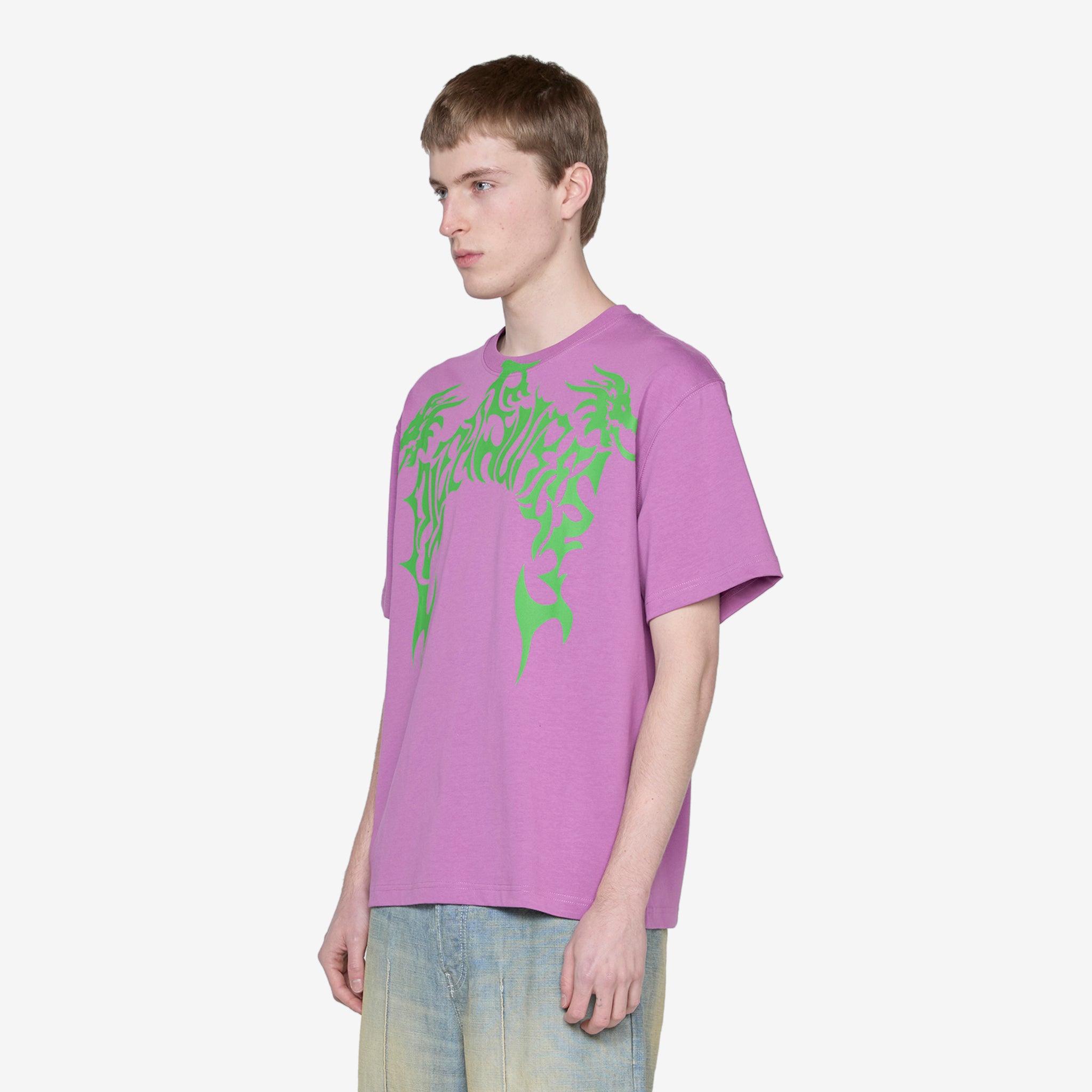 Premium Dragon Heavyweight T-Shirt for Men - Soft Cotton Purple Graphic Tee - Perfect for Casual Wear, Gym, and Street Fashion