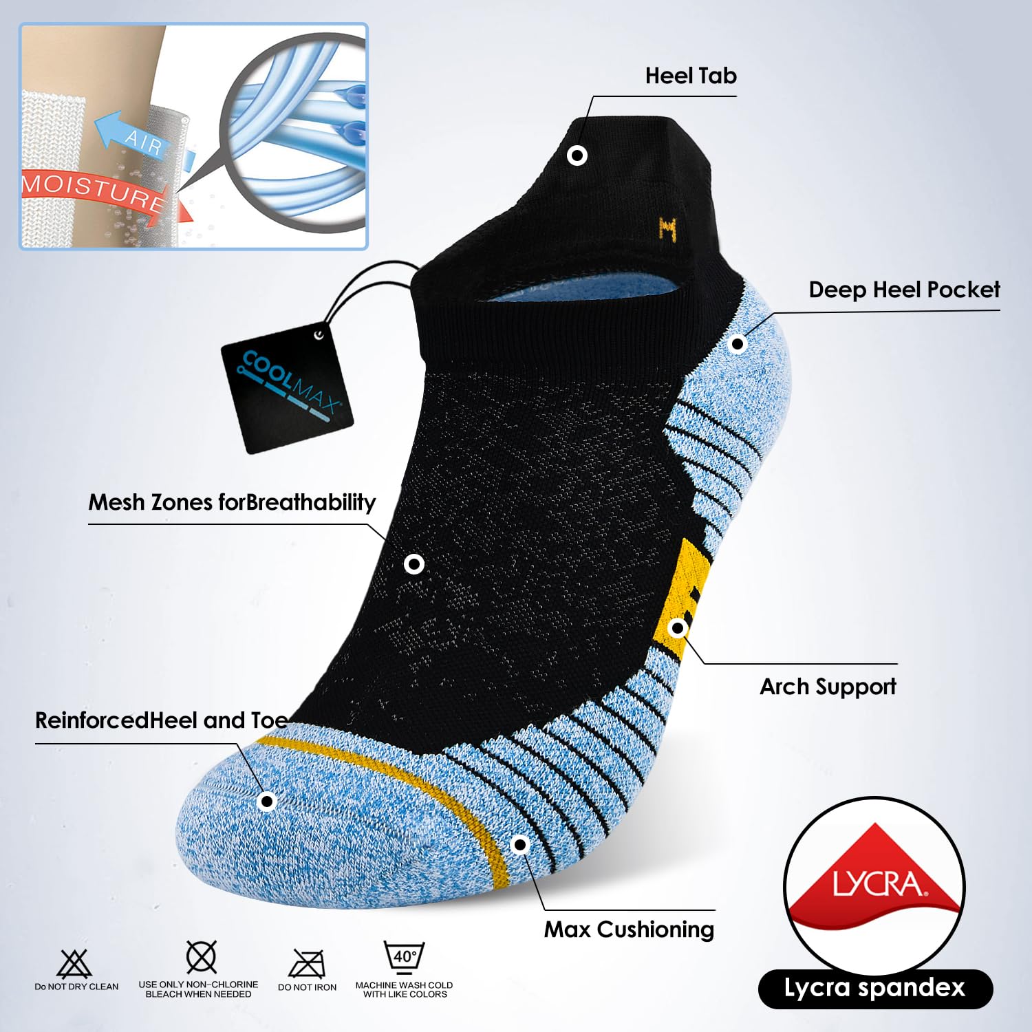 3 Pairs Ankle Compression Socks for Women & Men - Cushioned Running & Training Socks for Plantar Fasciitis & Neuropathy Relief - Perfect for Workouts, Hiking & Daily Comfort