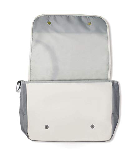 Ole Miss Rebels Baseball Leather Laptop Messenger Bag - Genuine Baseball Material - White - Perfect for College, Work & Travel