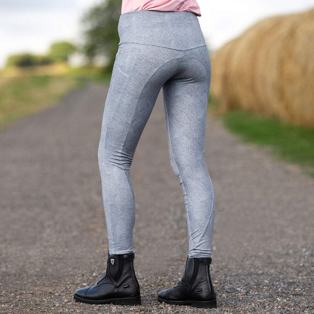 HORZE Women's Leigh Full Seat Equestrian Riding Tights with Phone Pocket - Breathable & Stretchy for Horseback Riding & Training