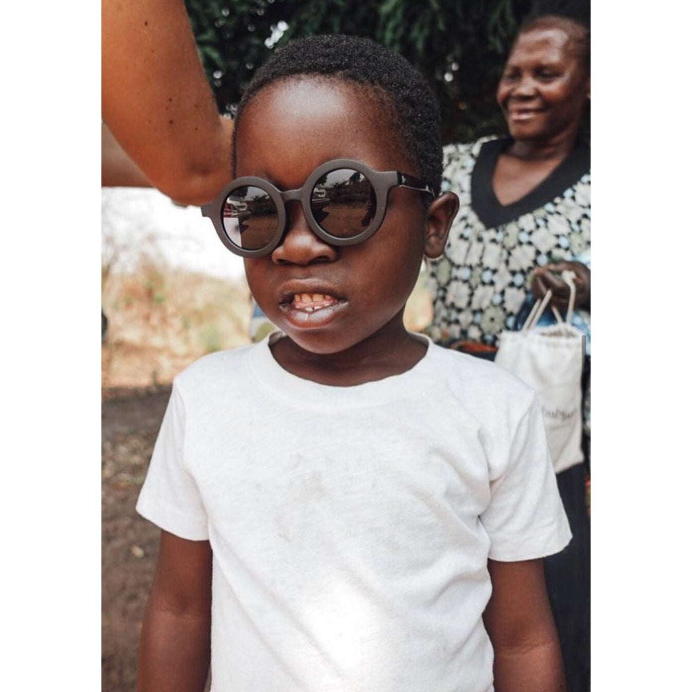 BabyMocs Kids Sunglasses - Signature Round Frame, UV Protection, Black - Perfect for Outdoor Play, Beach & Summer Activities